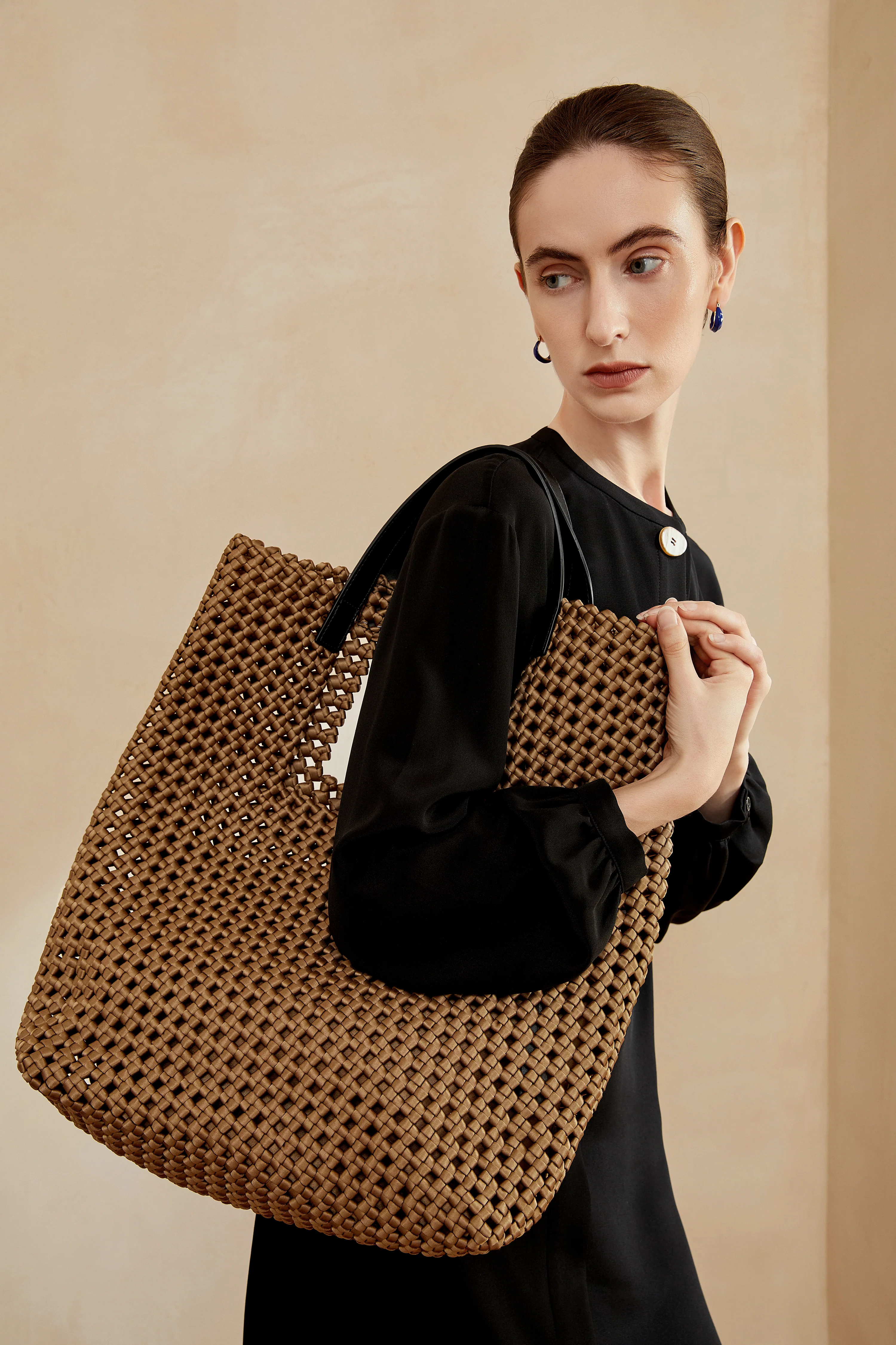 2 PCs Set Woven Large Handle Bag - Image 12