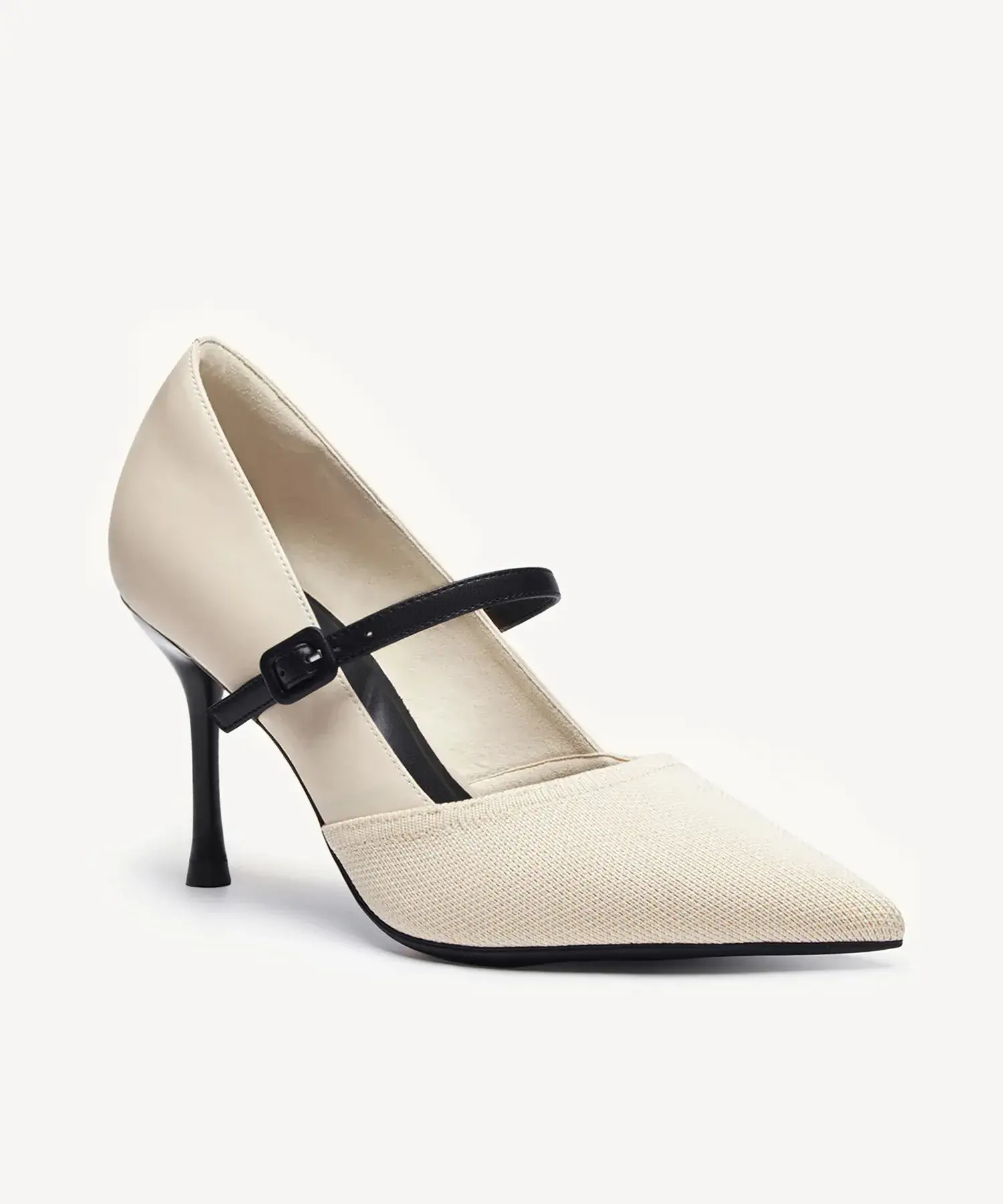 Bicolor Grace Pointed Toe Heeled Pump - Image 13
