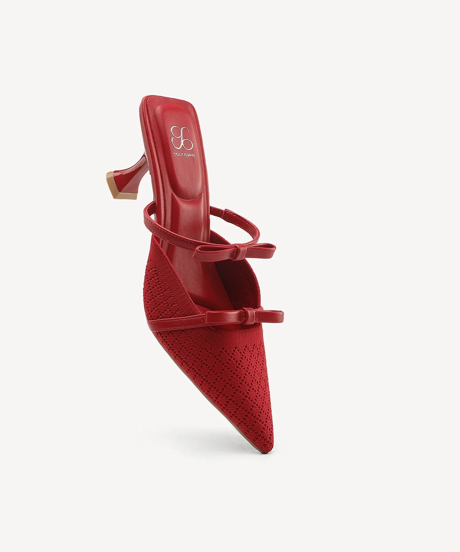 Bowtention Pointed Toe Heeled Mule - Image 46