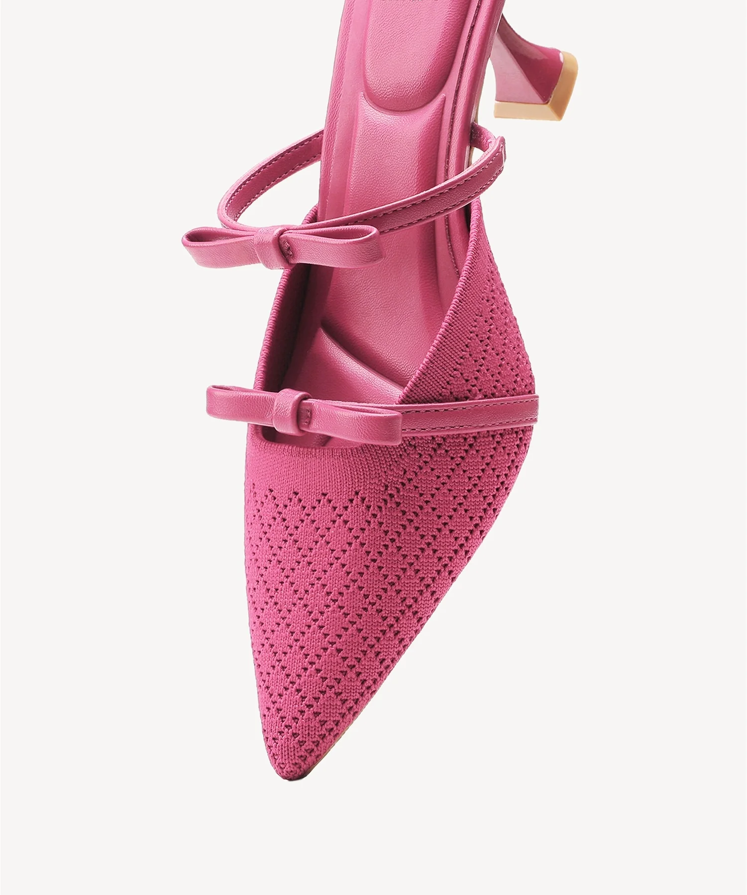 Bowtention Pointed Toe Heeled Mule - Image 33