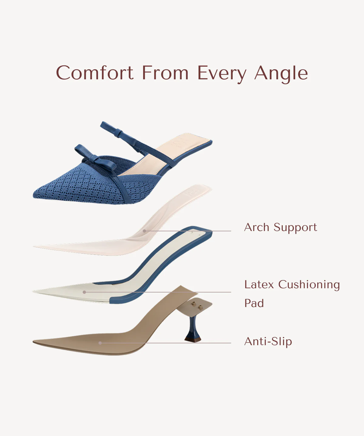 Bowtention Pointed Toe Heeled Mule - Image 24