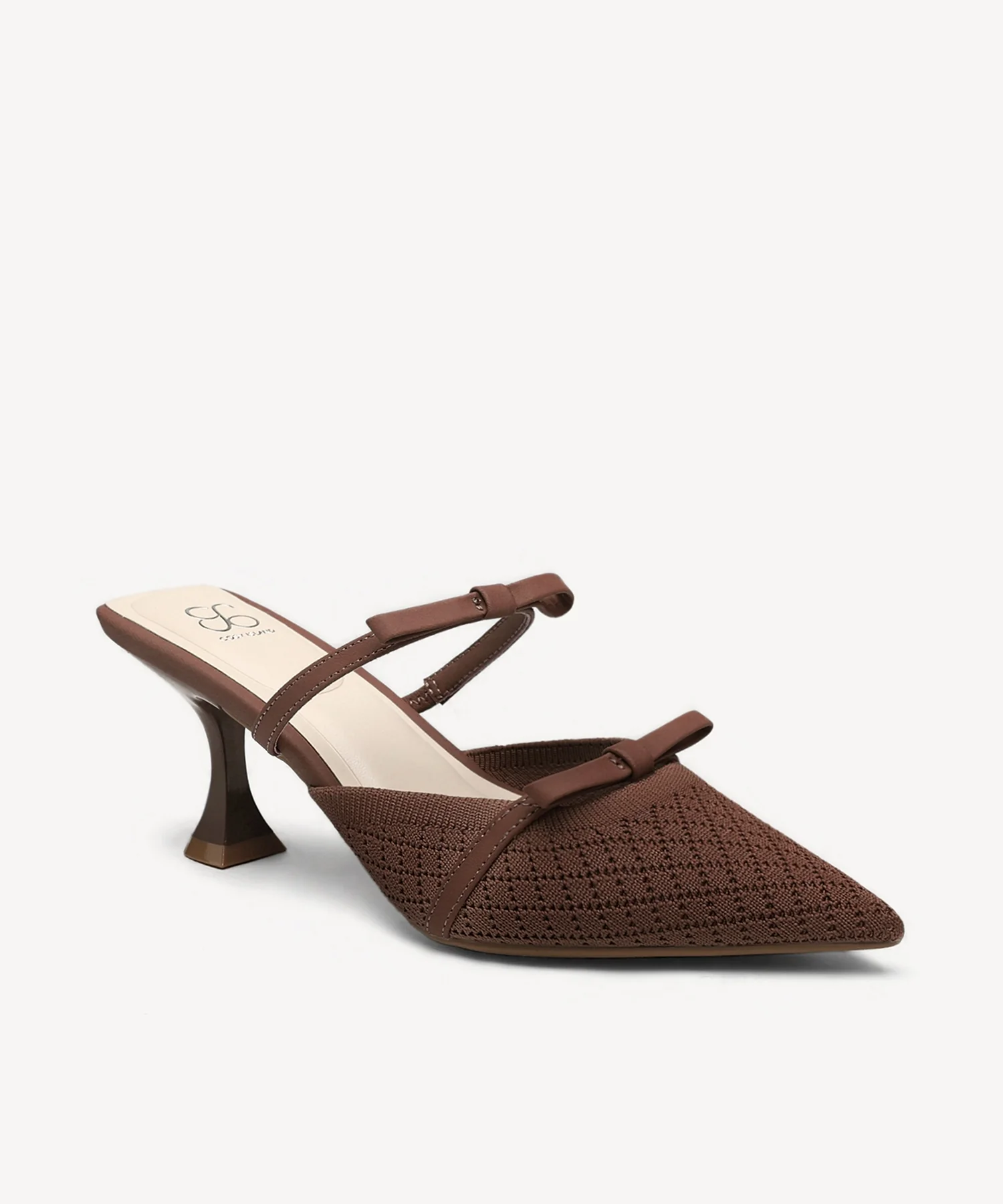 Bowtention Pointed Toe Heeled Mule - Image 15