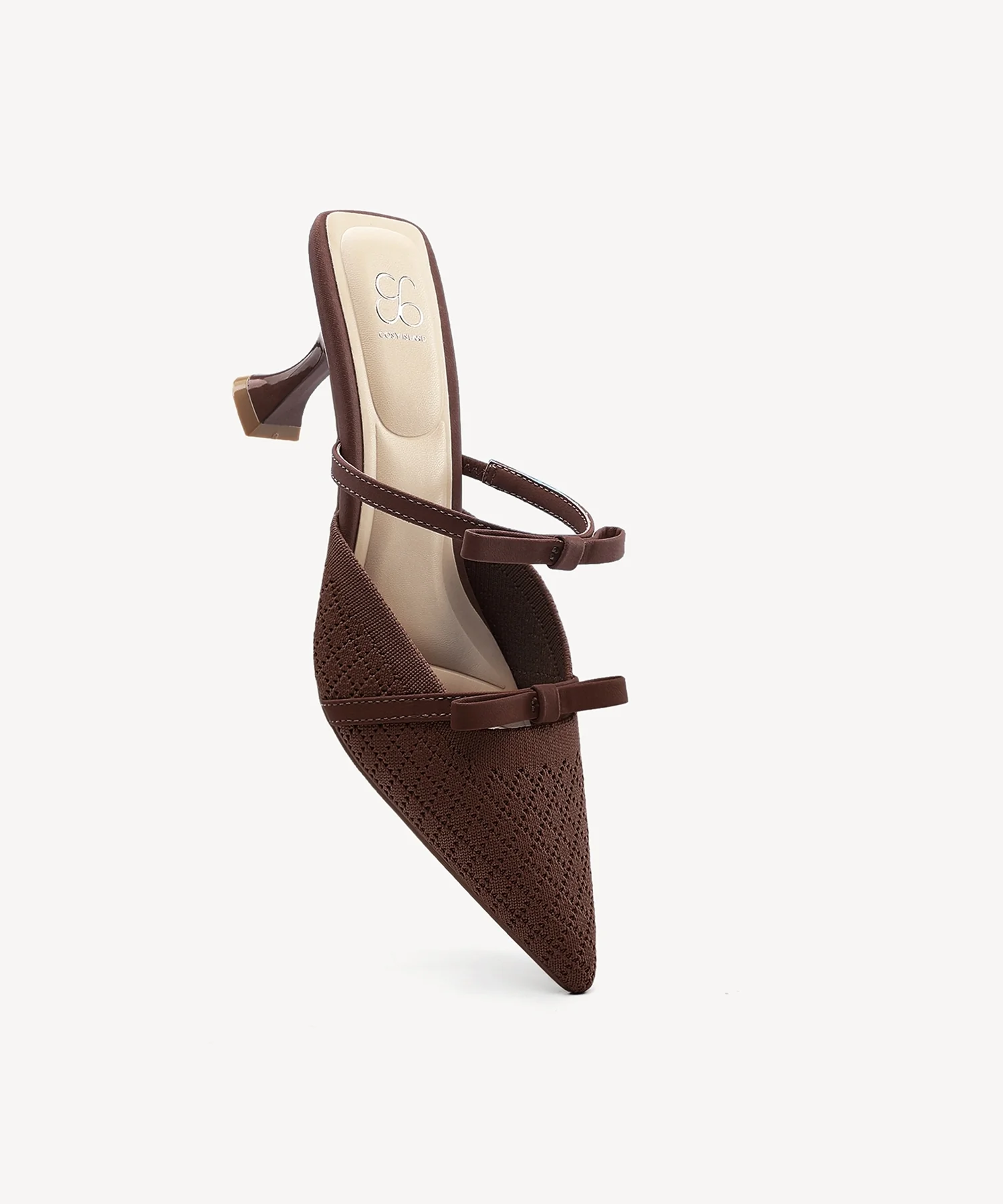 Bowtention Pointed Toe Heeled Mule - Image 18