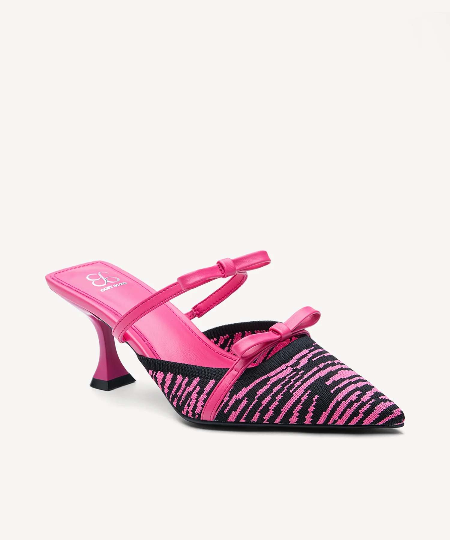 Bowtention Pointed Toe Heeled Mule - Image 13