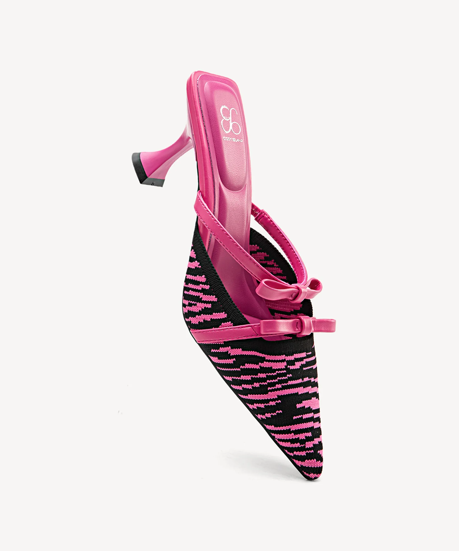 Bowtention Pointed Toe Heeled Mule - Image 15