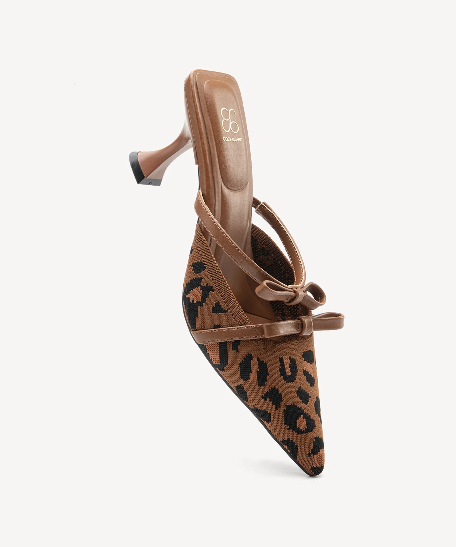 Bowtention Pointed Toe Heeled Mule - Image 3