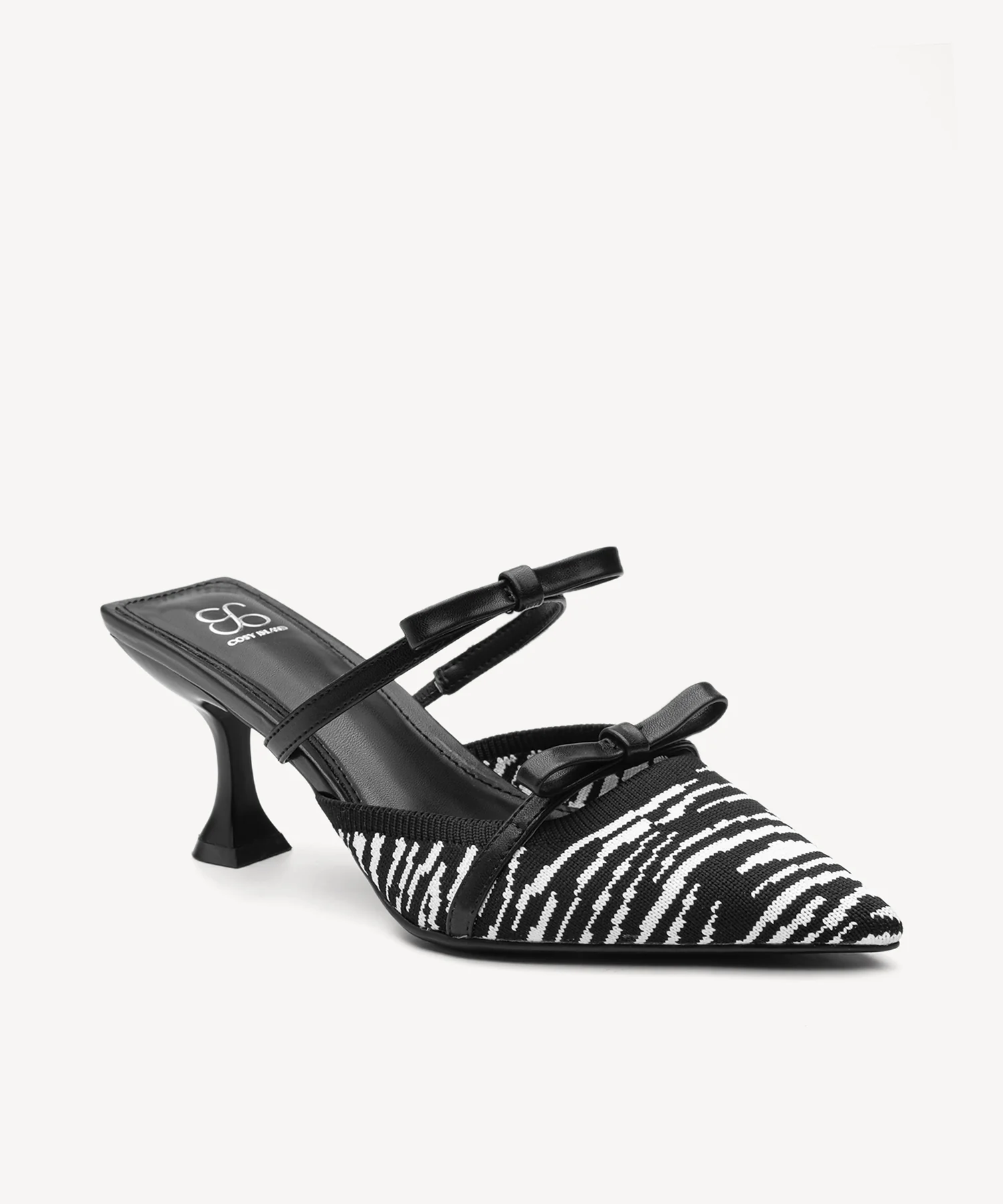 Bowtention Pointed Toe Heeled Mule - Image 7