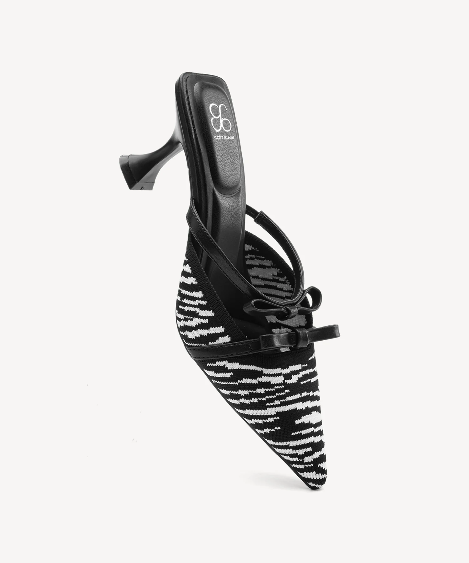 Bowtention Pointed Toe Heeled Mule - Image 9