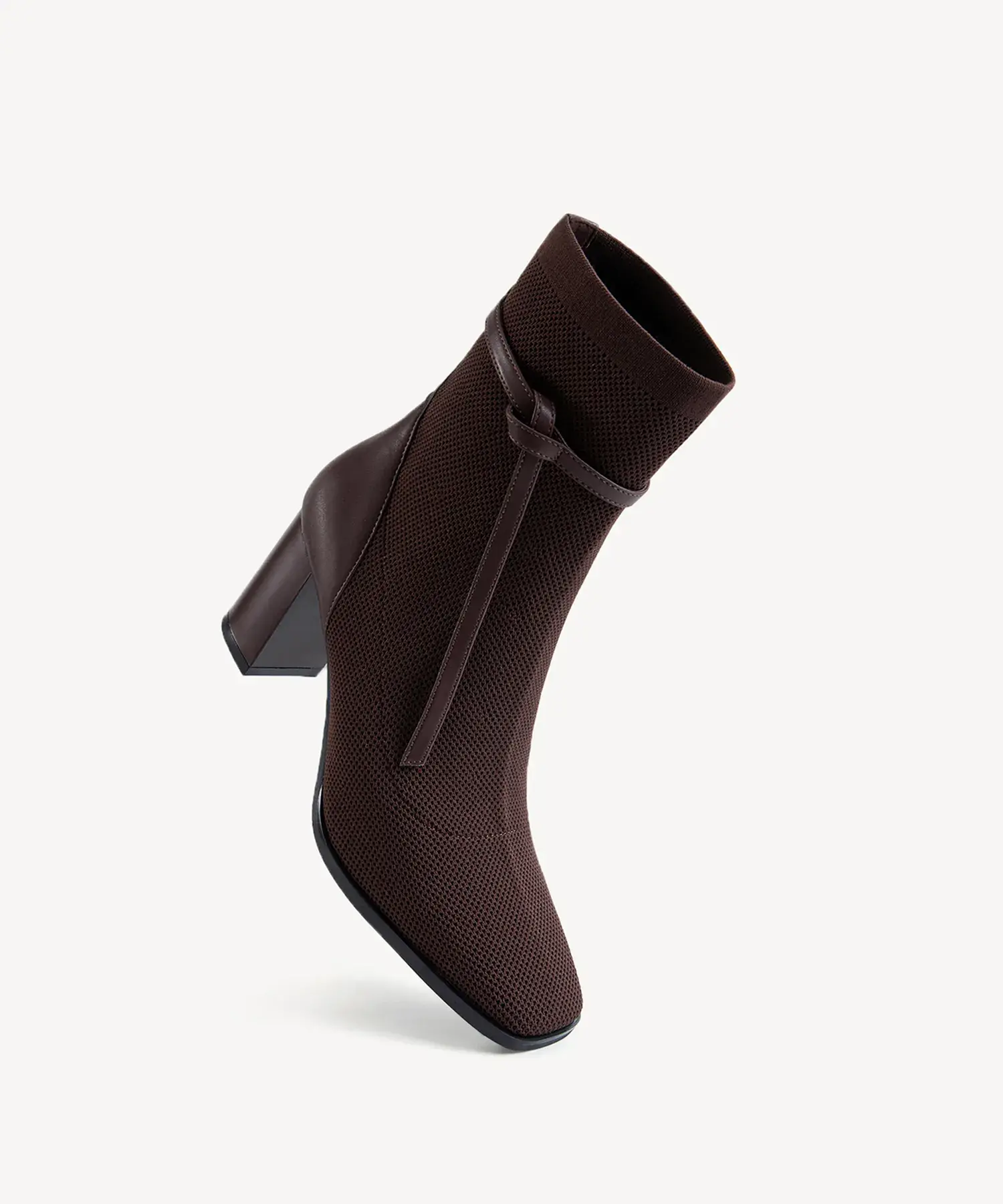 AmberGlow Square Toe Heeled Ankle Boot - Image 8