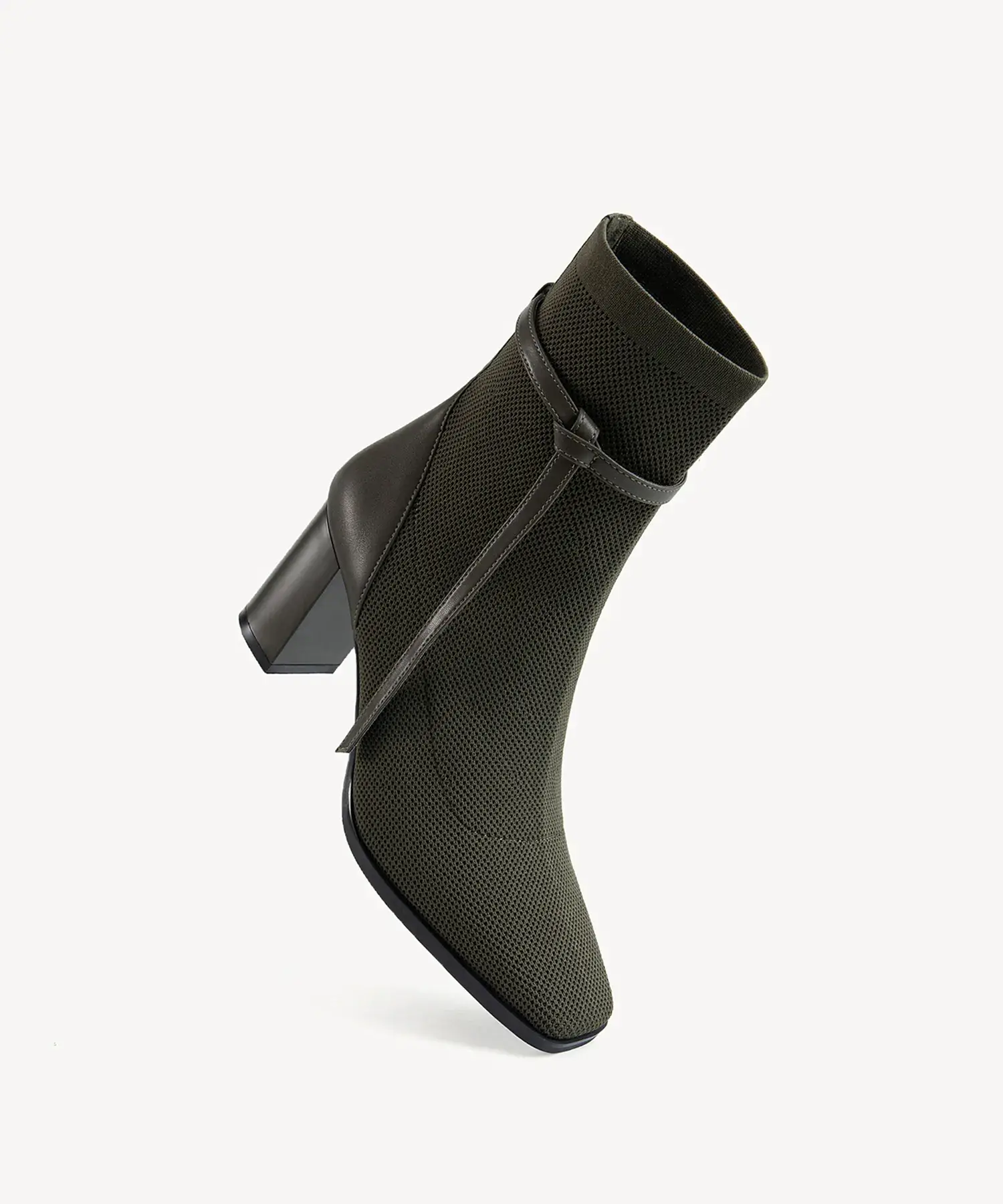 AmberGlow Square Toe Heeled Ankle Boot - Image 3