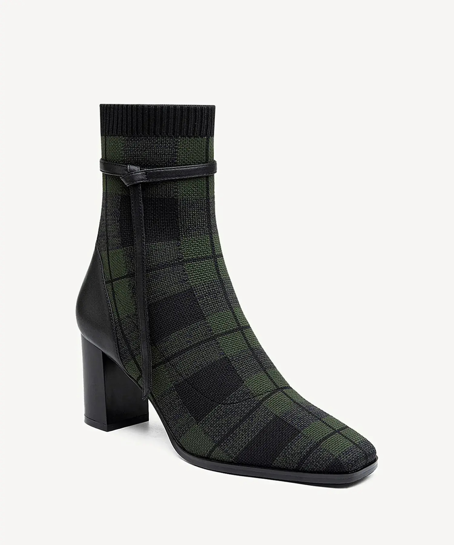 AmberGlow Square Toe Heeled Ankle Boot - Image 16