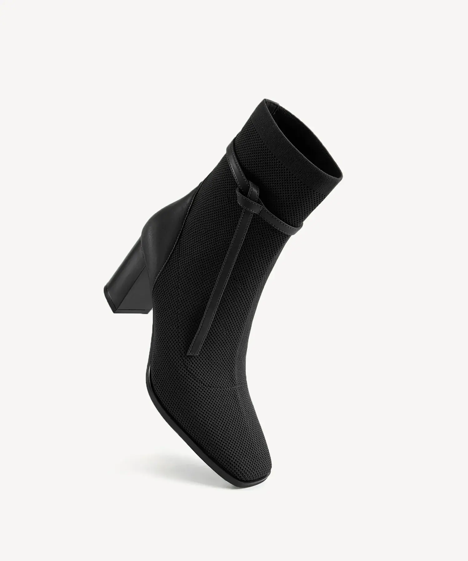 AmberGlow Square Toe Heeled Ankle Boot - Image 13