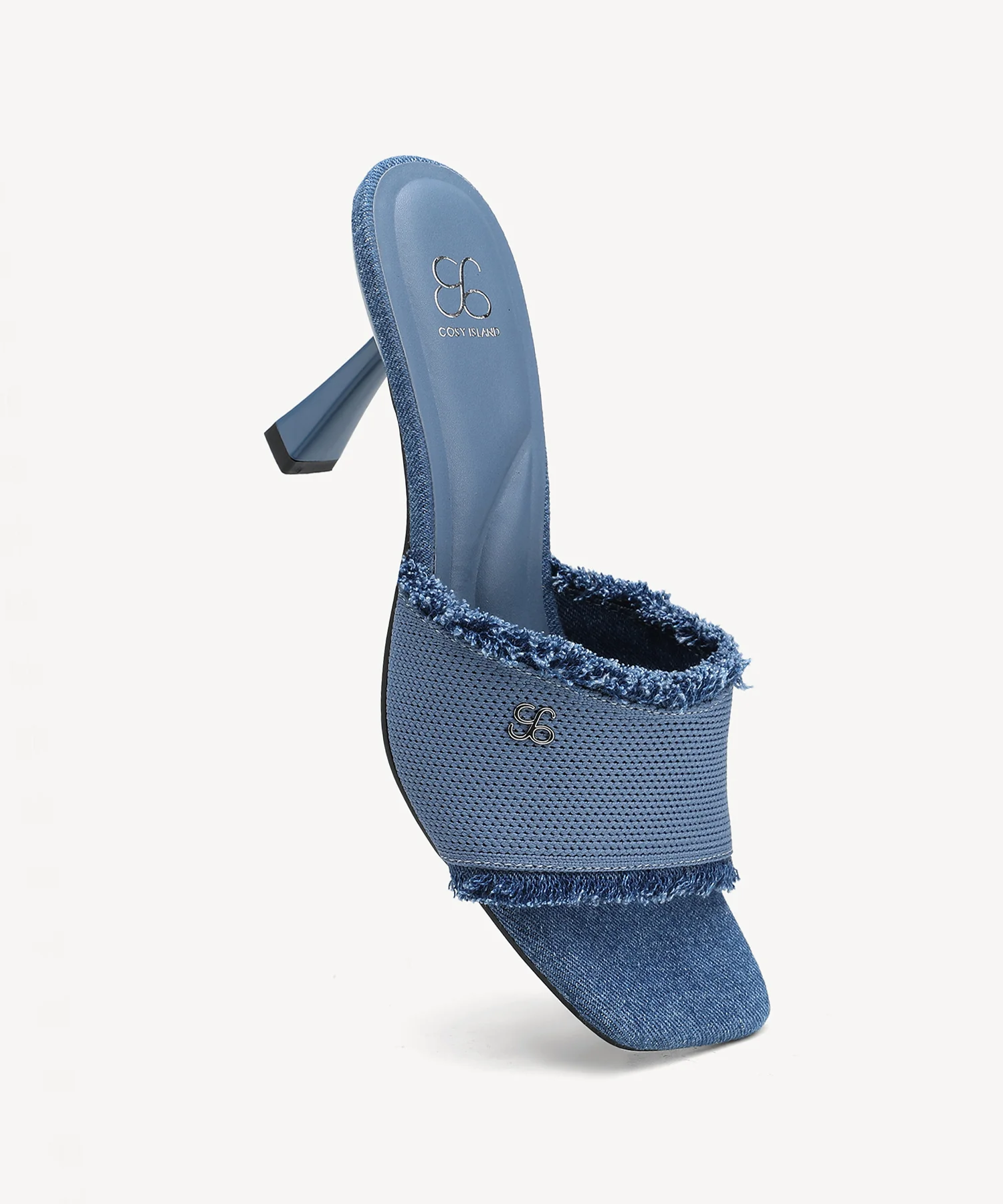 DenimCasual Square Toe Stiletto Sandal - Image 3