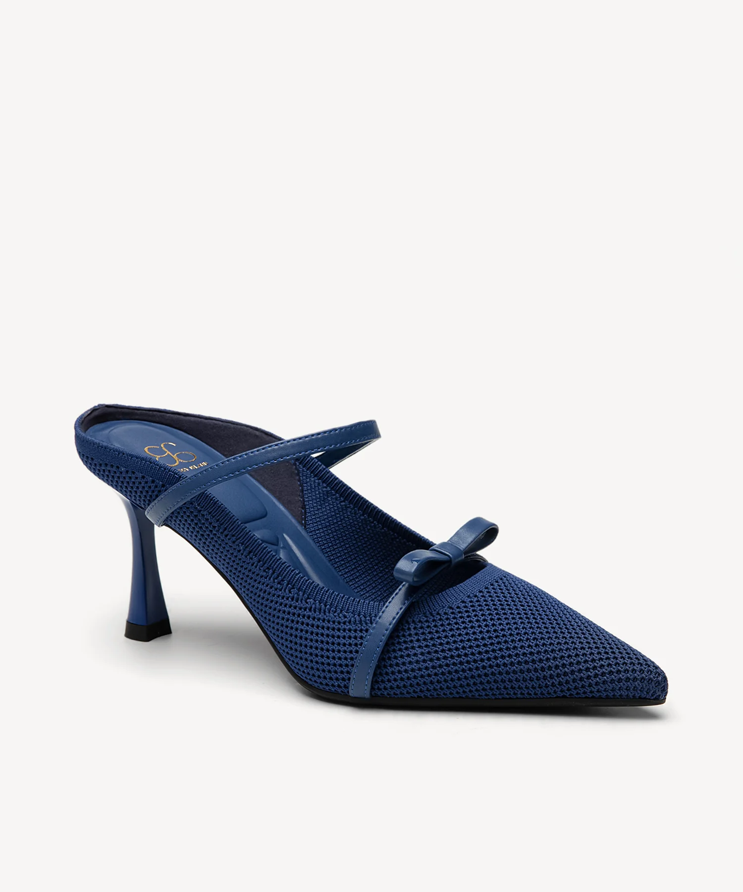 Elegant Bow Pointed Toe Heeled Mule - Image 11