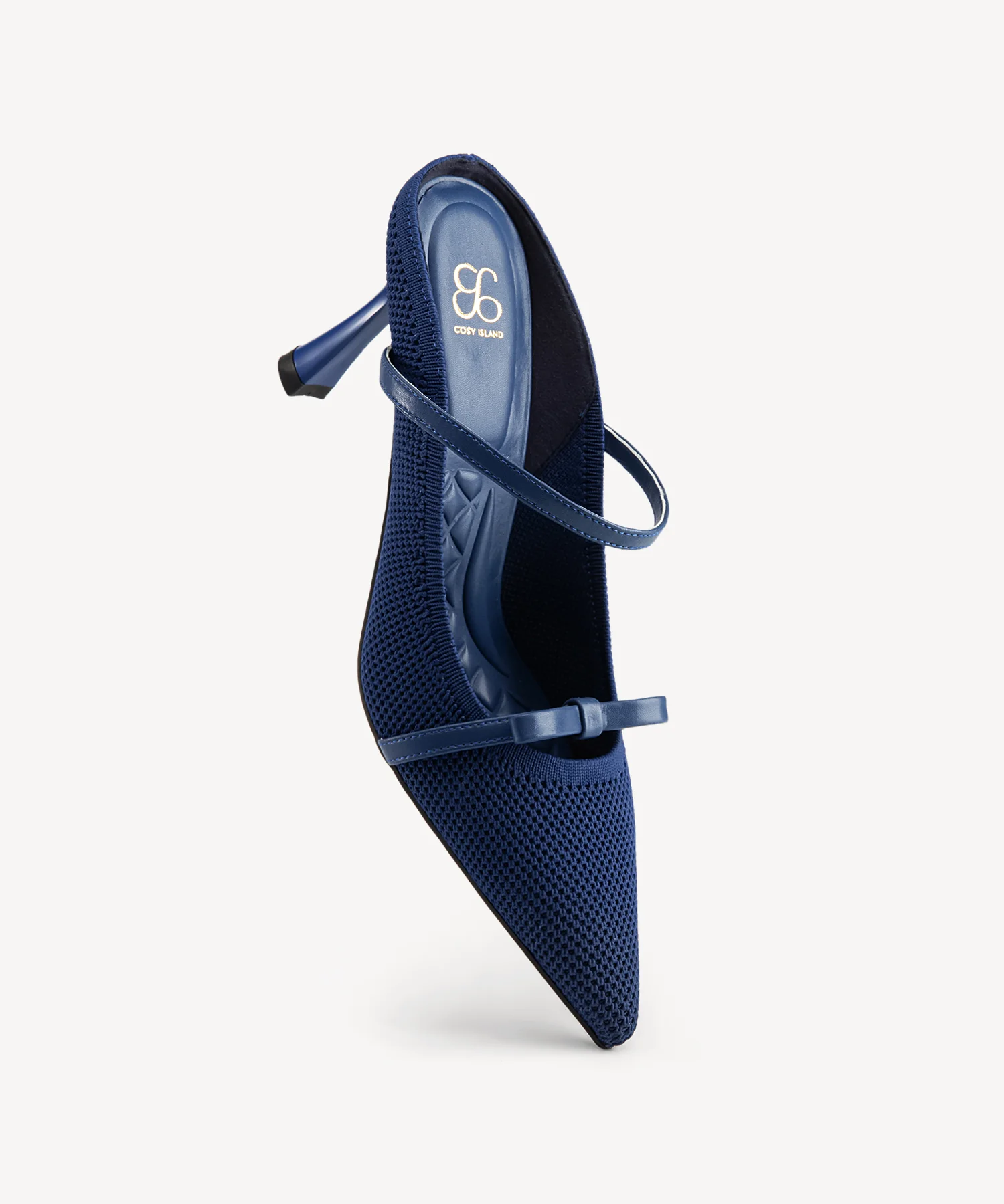 Elegant Bow Pointed Toe Heeled Mule - Image 13