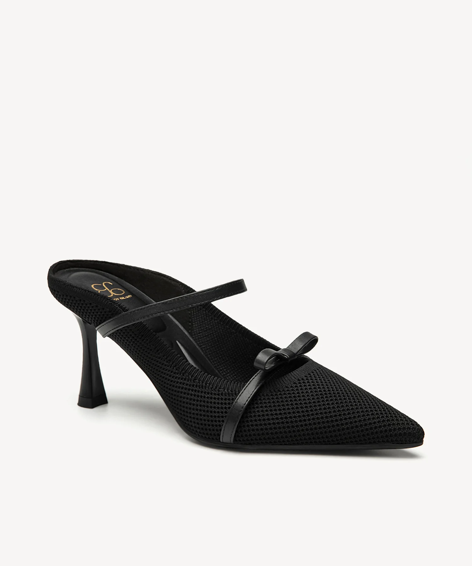 Elegant Bow Pointed Toe Heeled Mule - Image 6