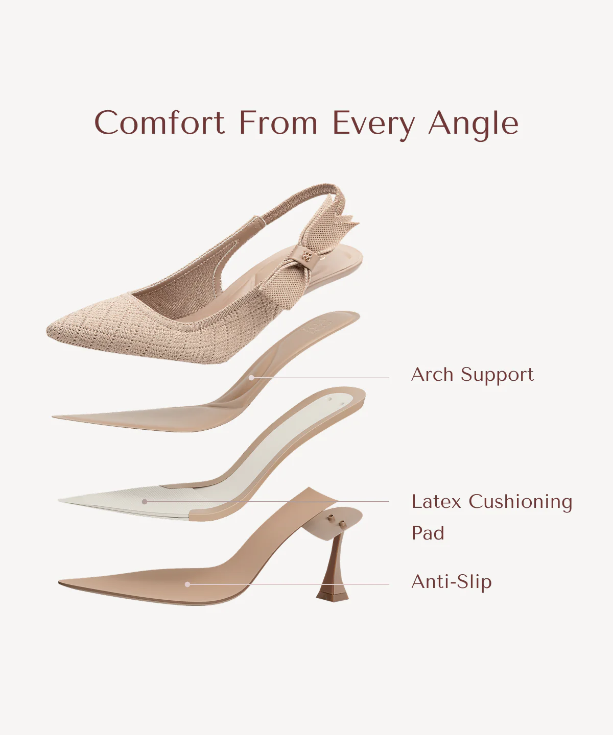 EverLush Bowknot Pointed Toe Heeled Slingback - Image 17