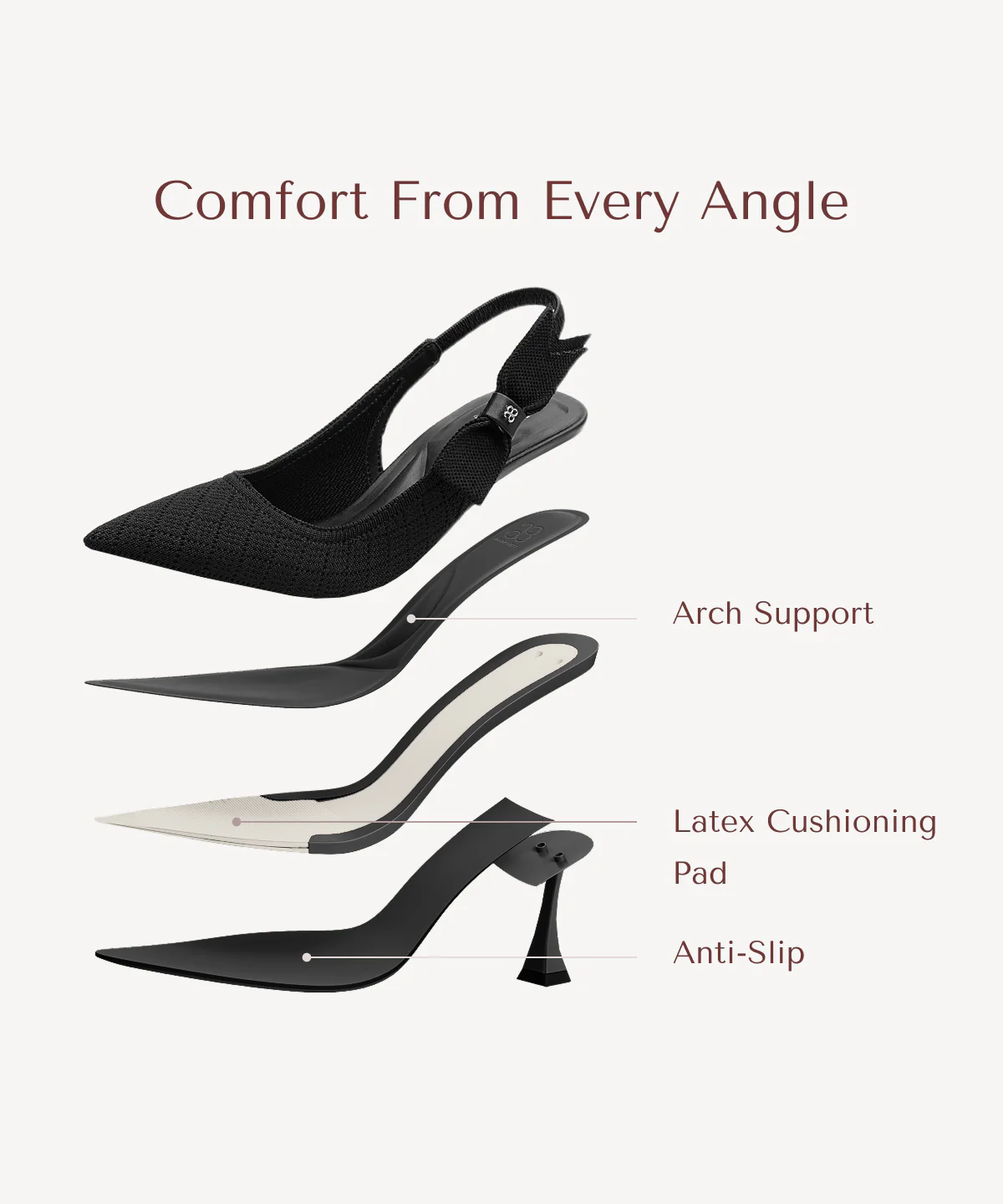 EverLush Bowknot Pointed Toe Heeled Slingback - Image 25