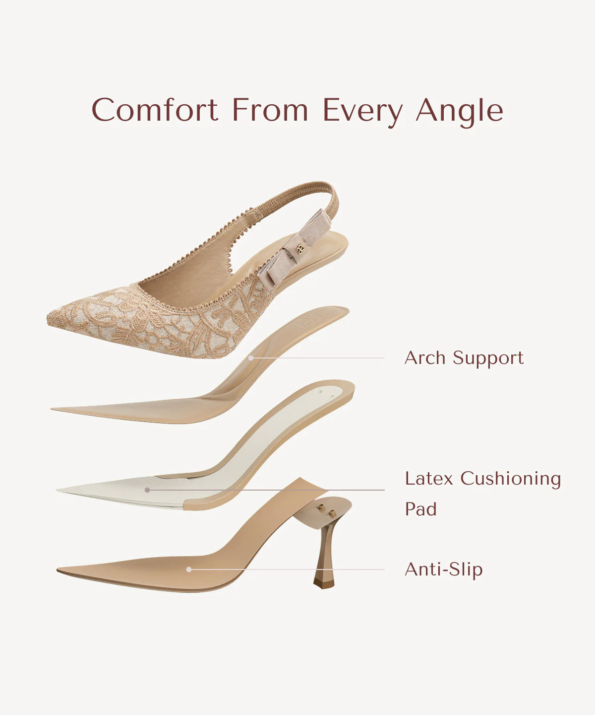 EverLush Bowknot Pointed Toe Heeled Slingback - Image 68