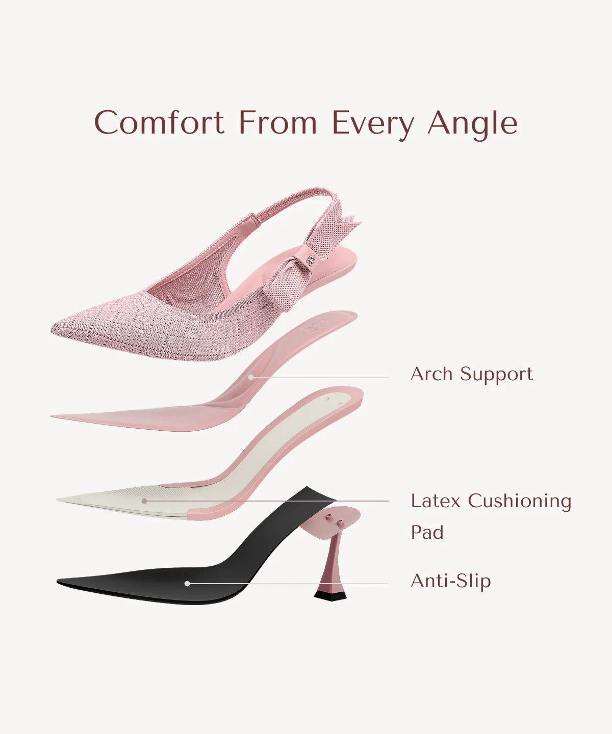 EverLush Bowknot Pointed Toe Heeled Slingback - Image 10