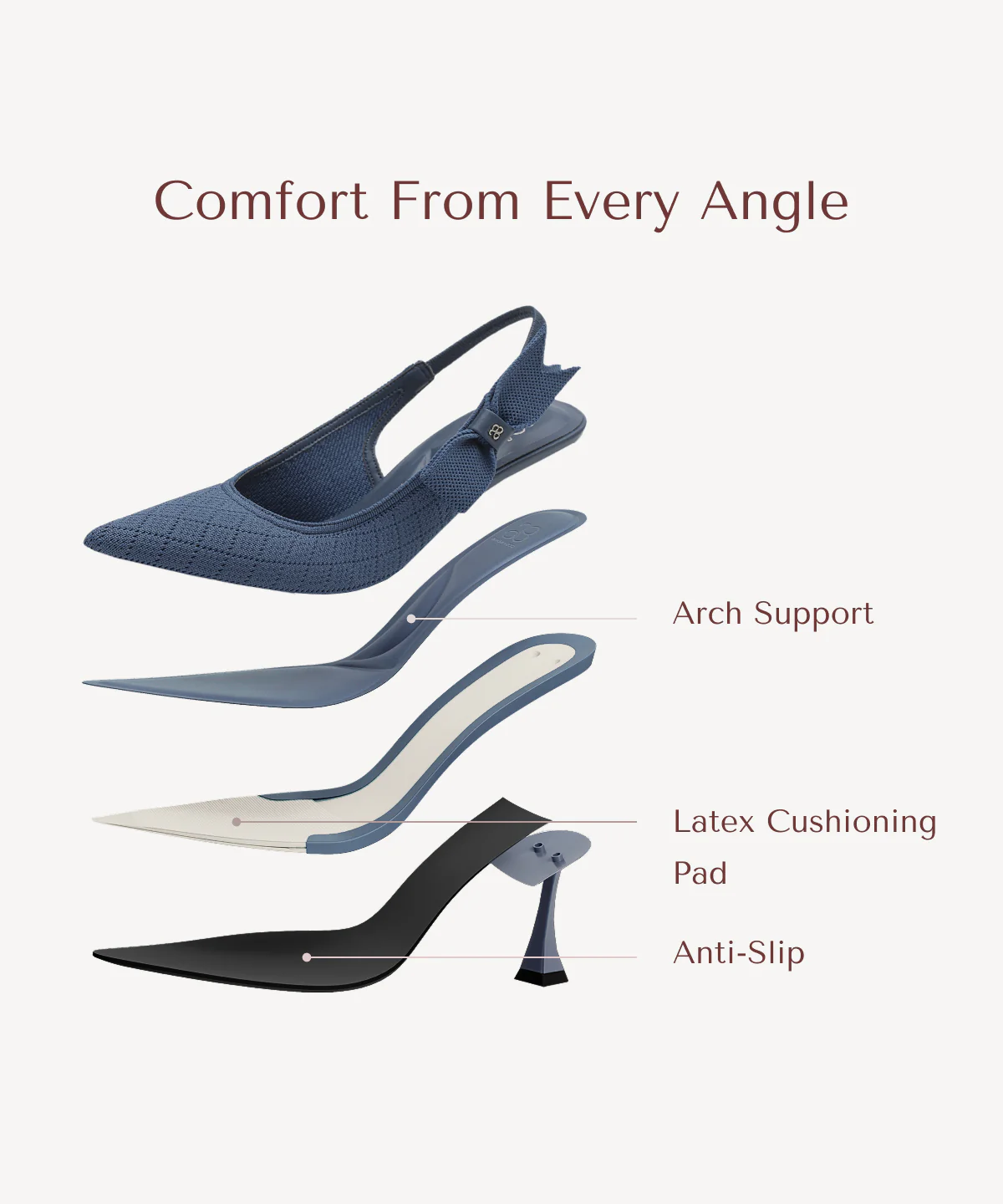 EverLush Bowknot Pointed Toe Heeled Slingback - Image 47