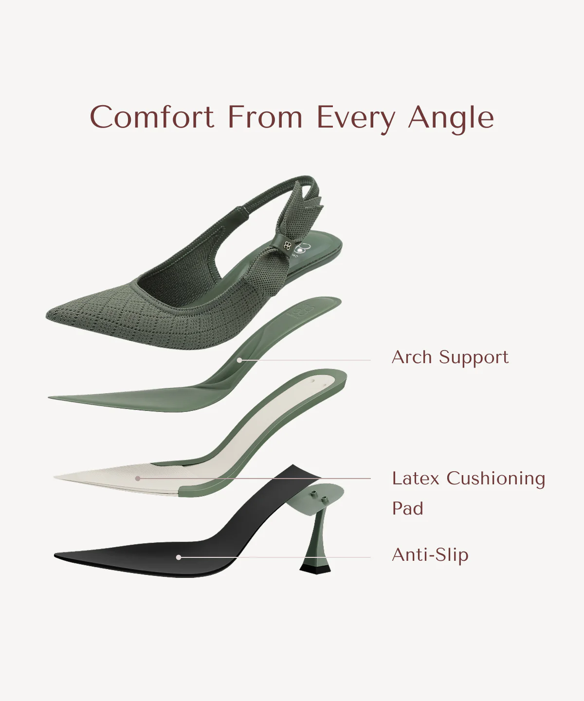 EverLush Bowknot Pointed Toe Heeled Slingback - Image 54