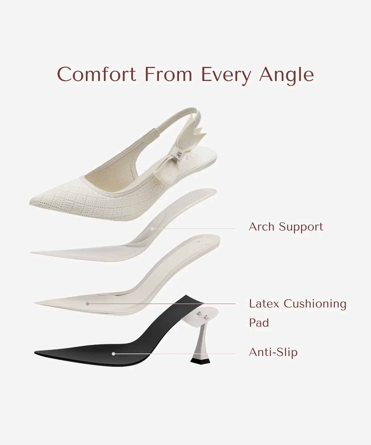 EverLush Bowknot Pointed Toe Heeled Slingback - Image 3