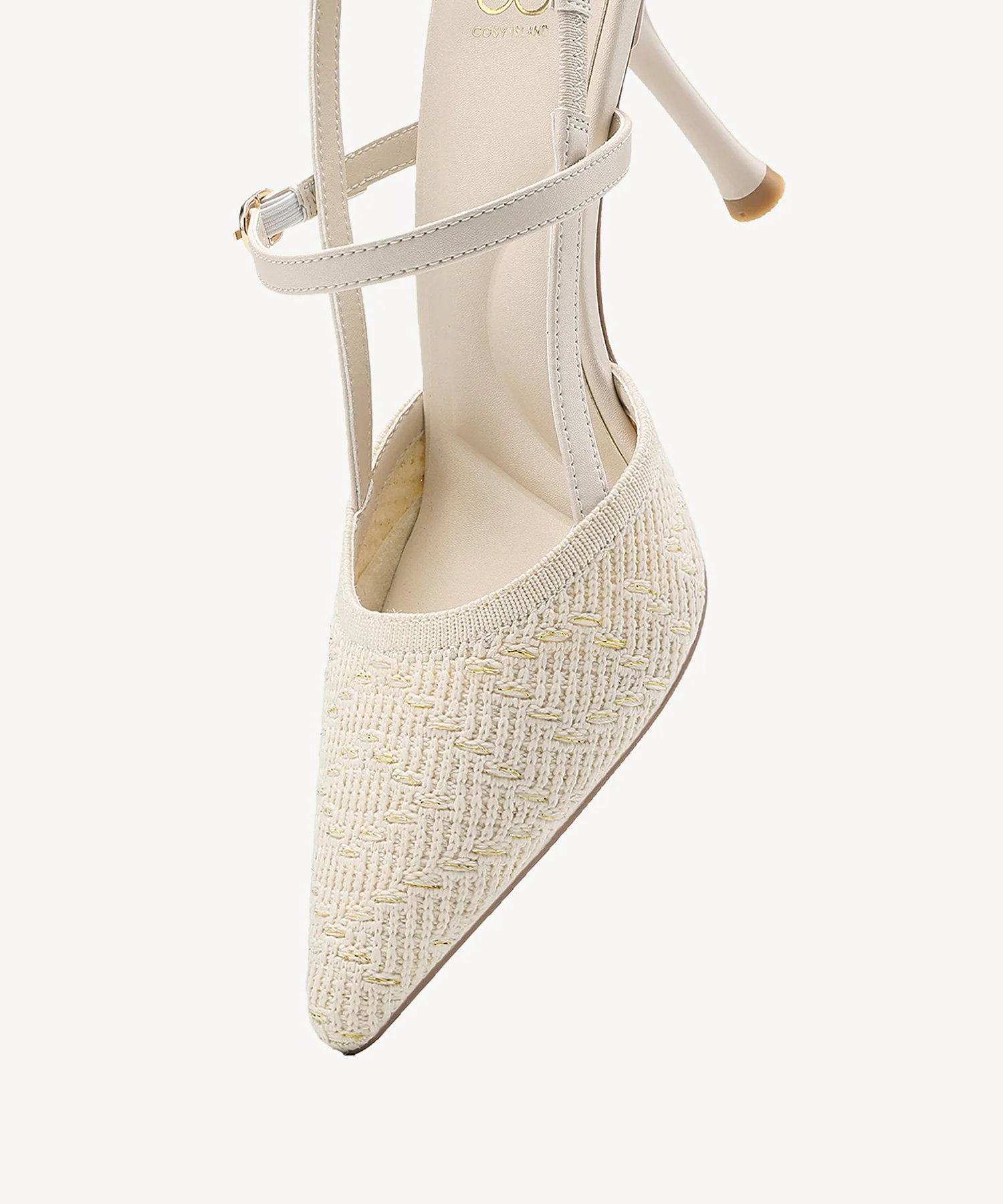 GlimmerLine Pointed Toe Stiletto Heeled Slingback - Image 4