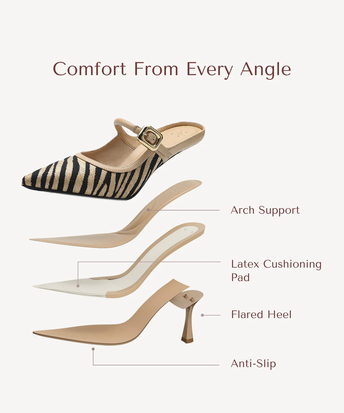 GraceLithe Pointed Toe Heeled Mule - Image 83