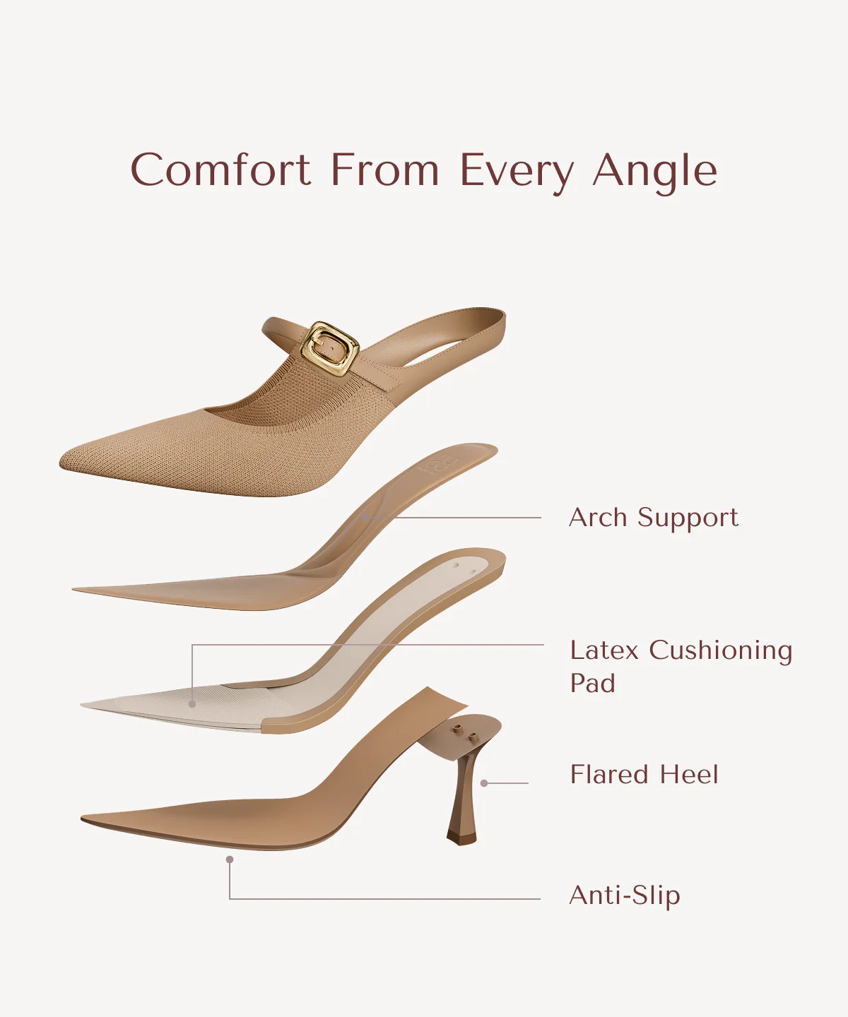 GraceLithe Pointed Toe Heeled Mule - Image 11