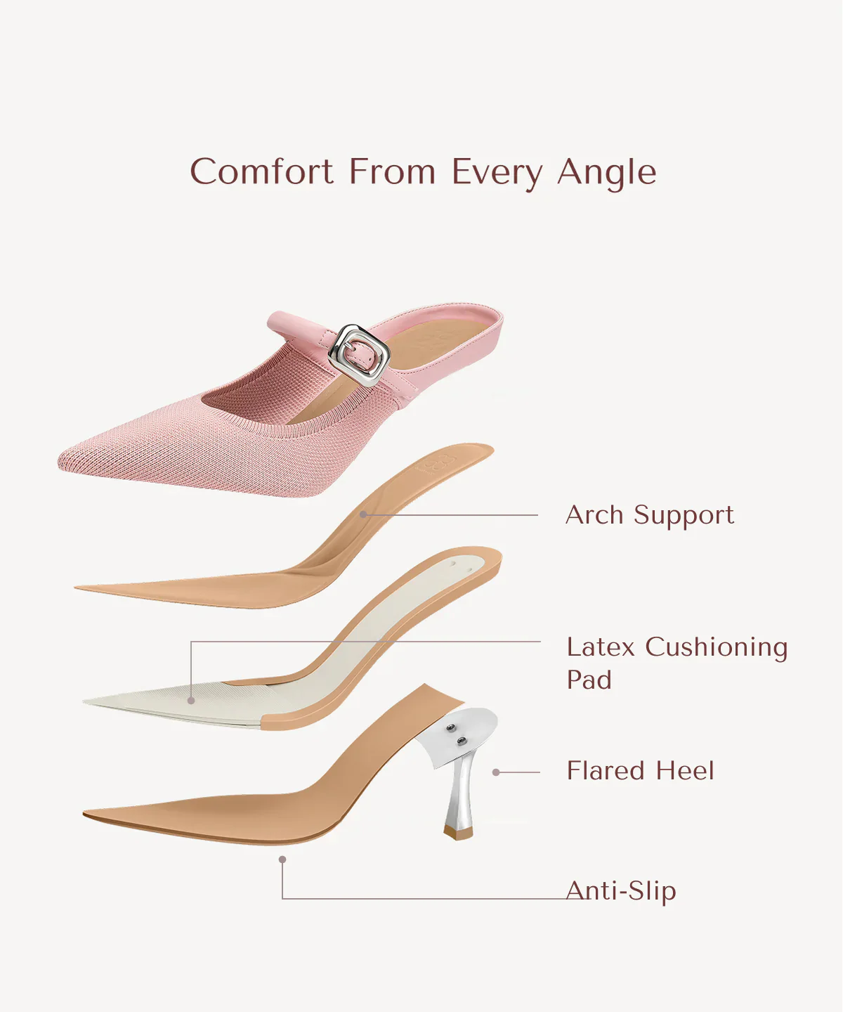 GraceLithe Pointed Toe Heeled Mule - Image 19