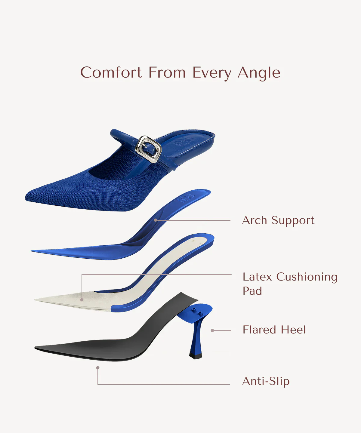 GraceLithe Pointed Toe Heeled Mule - Image 27