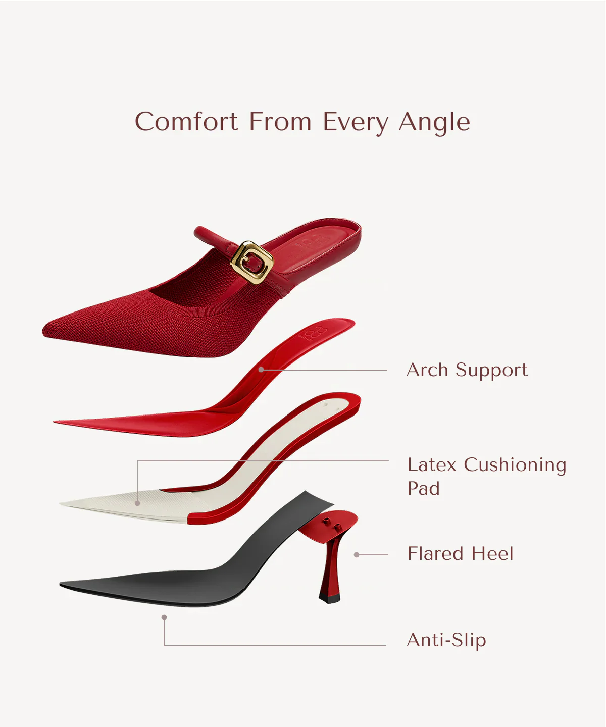 GraceLithe Pointed Toe Heeled Mule - Image 49