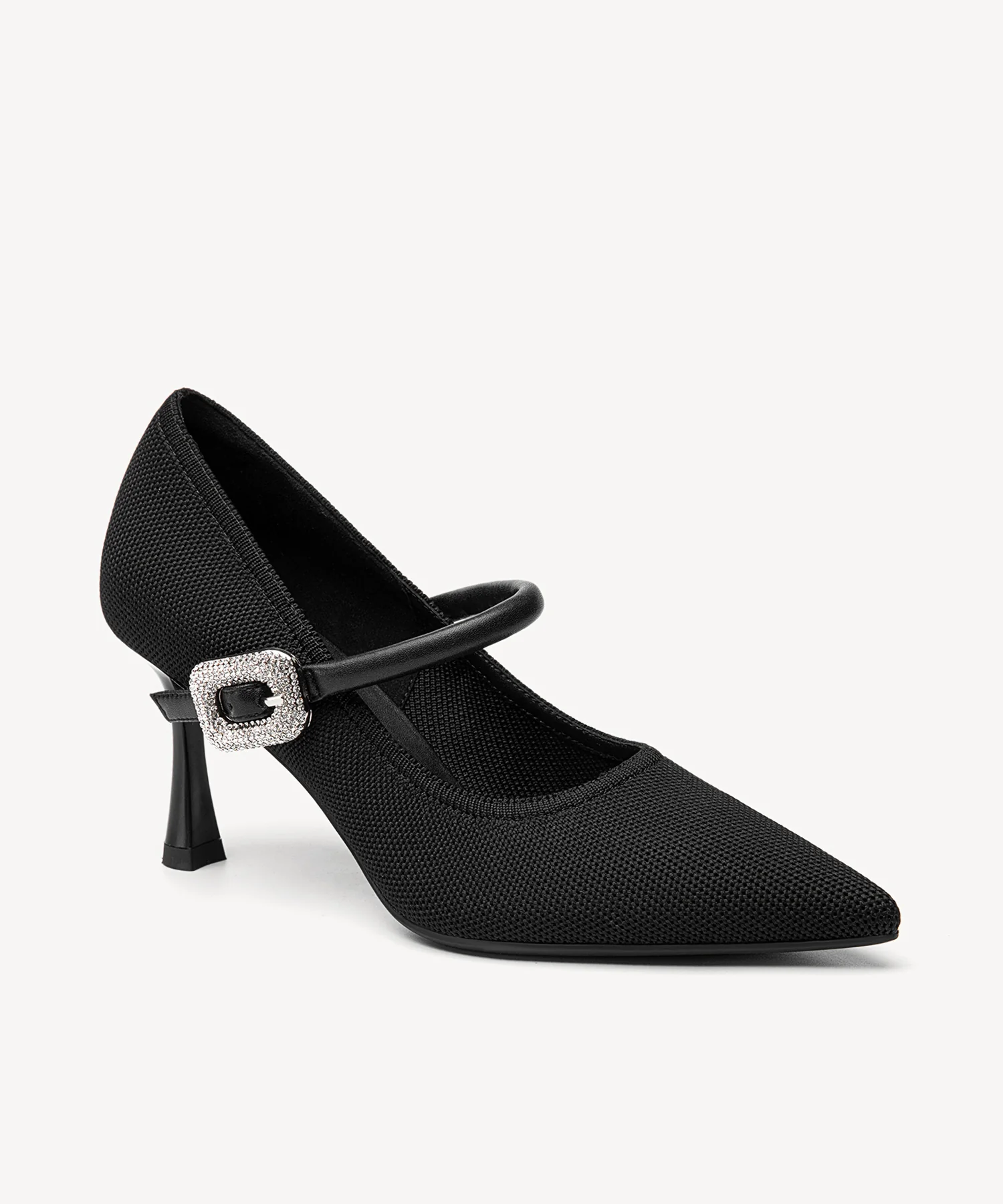 EternalPace Shimmer Buckle Pointed Toe Heeled Pump - Image 6