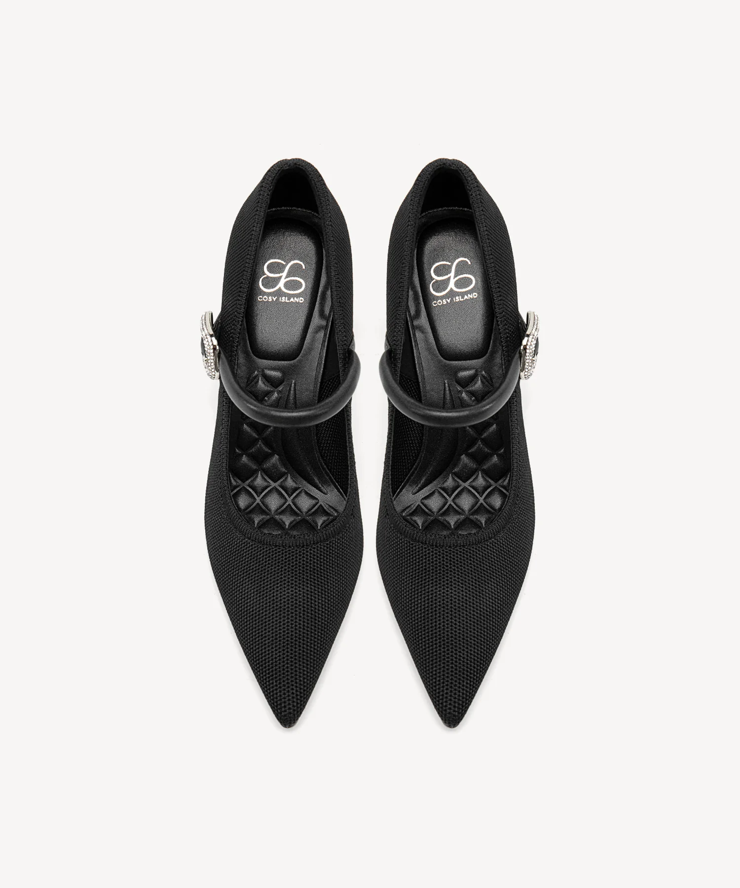 EternalPace Shimmer Buckle Pointed Toe Heeled Pump - Image 7