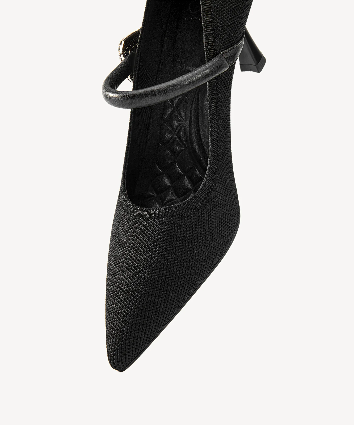 EternalPace Shimmer Buckle Pointed Toe Heeled Pump - Image 9