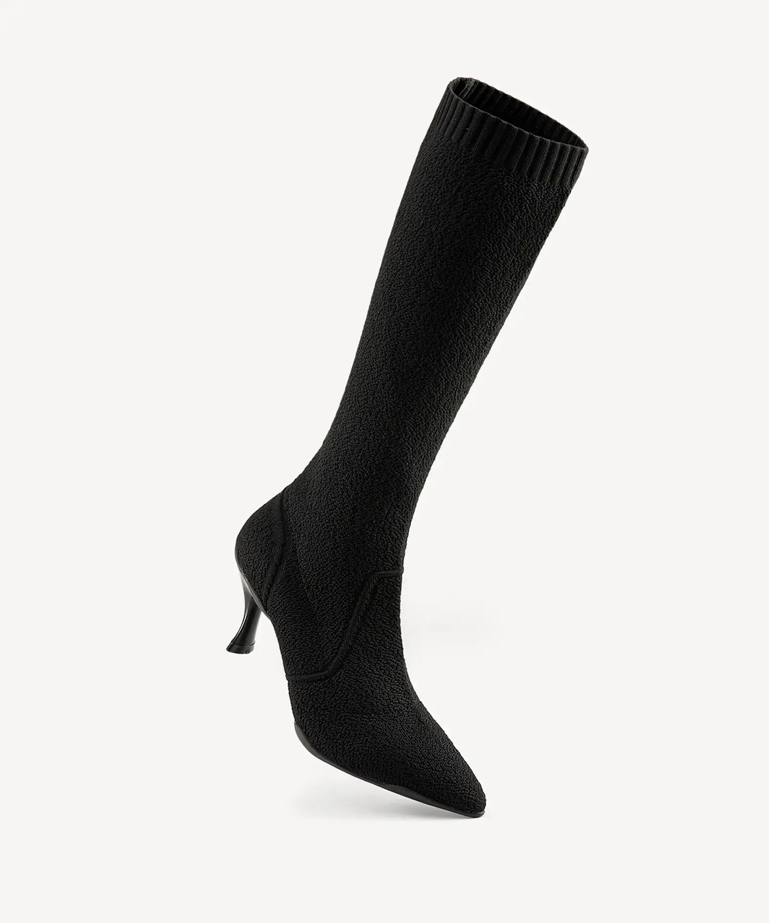 BelleVoyage Minimalist Pointed Toe Heeled Long Boot - Image 3
