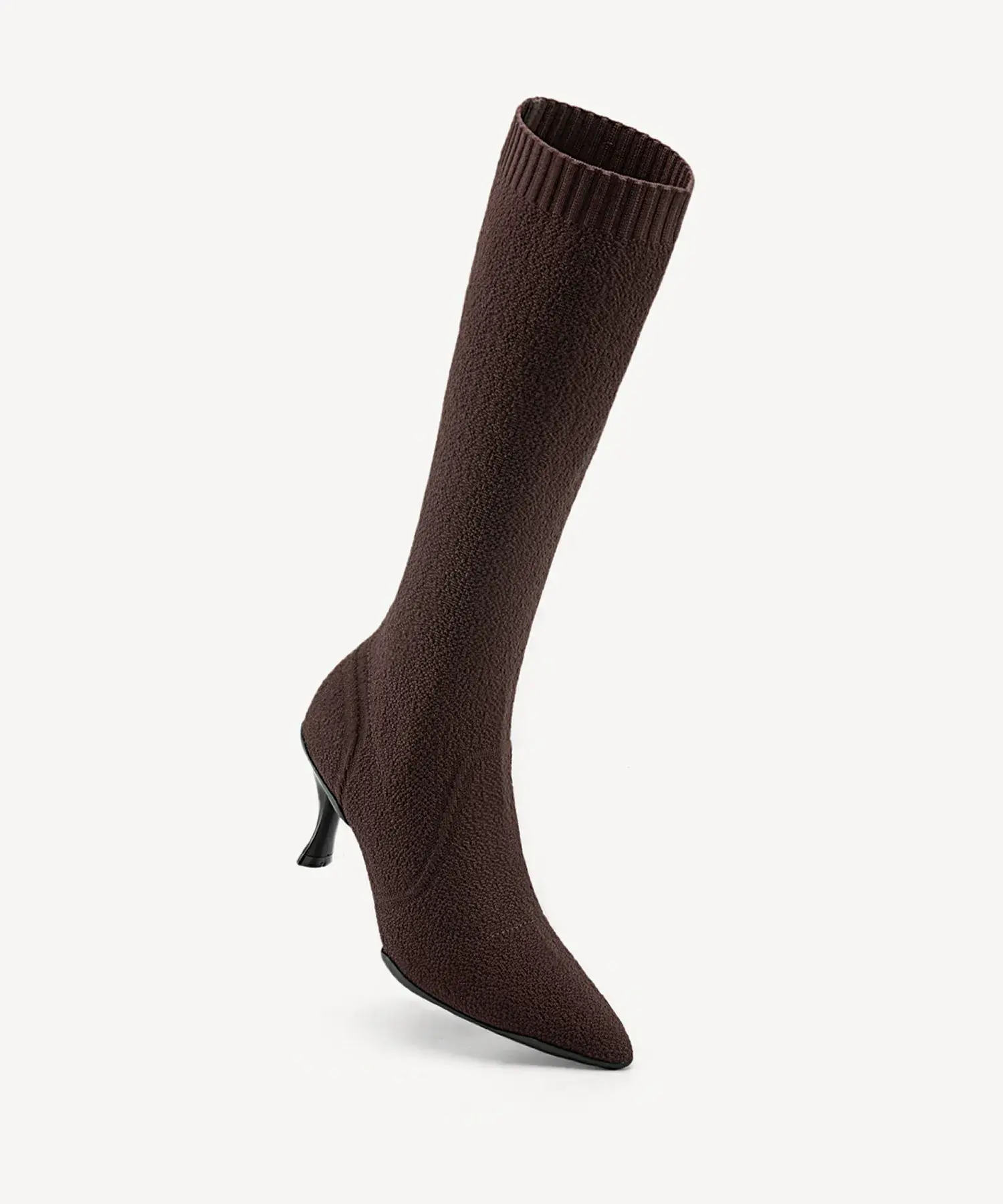 BelleVoyage Minimalist Pointed Toe Heeled Long Boot - Image 21