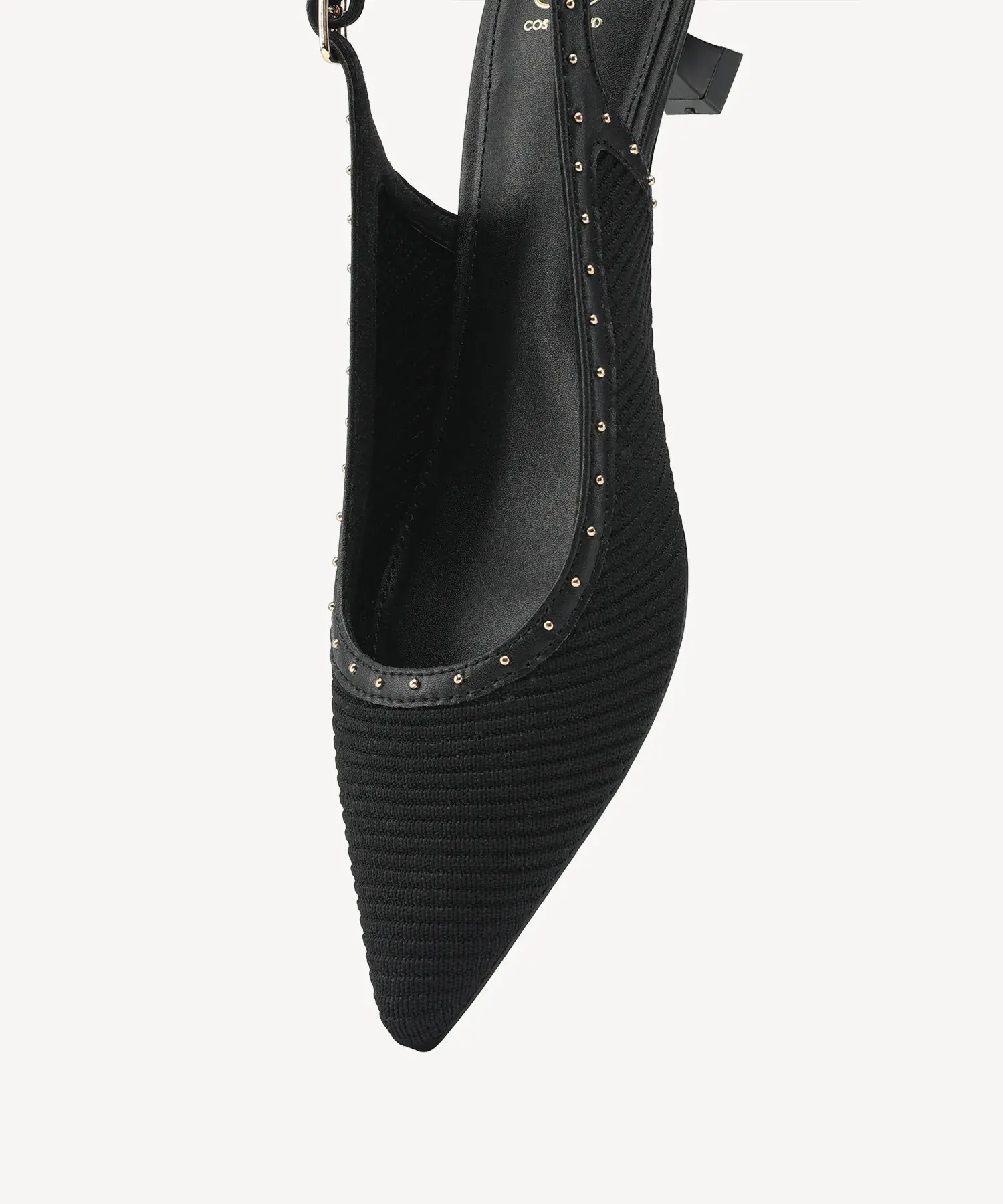 Stud-Trim Elegant Kitten Heeled Slingback - Image 10