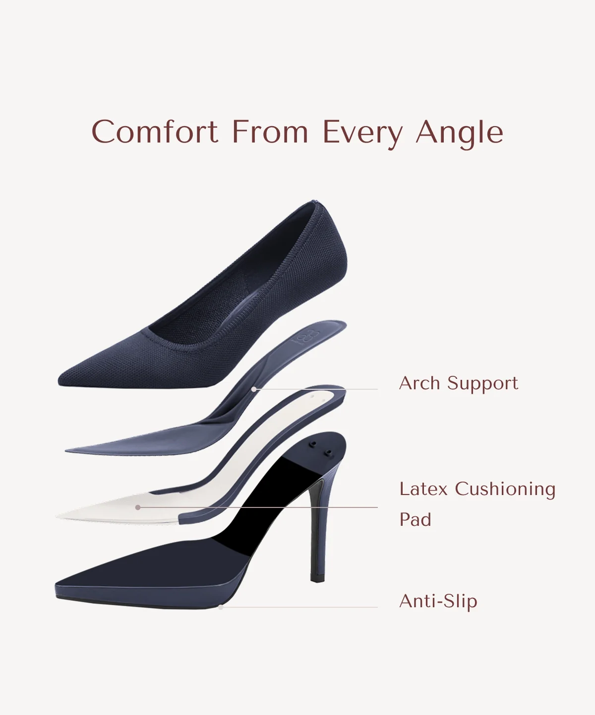 StyleFlex Pointed Toe Heeled Platform Pump - Image 24