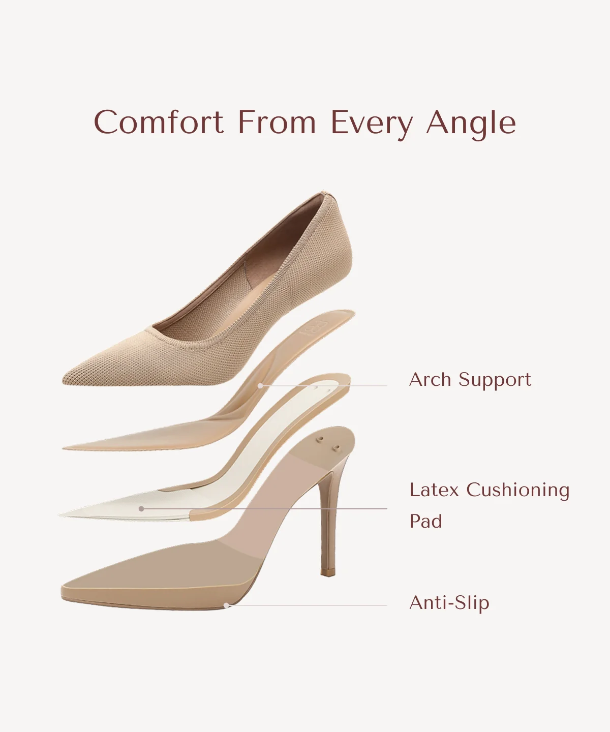 StyleFlex Pointed Toe Heeled Platform Pump - Image 31