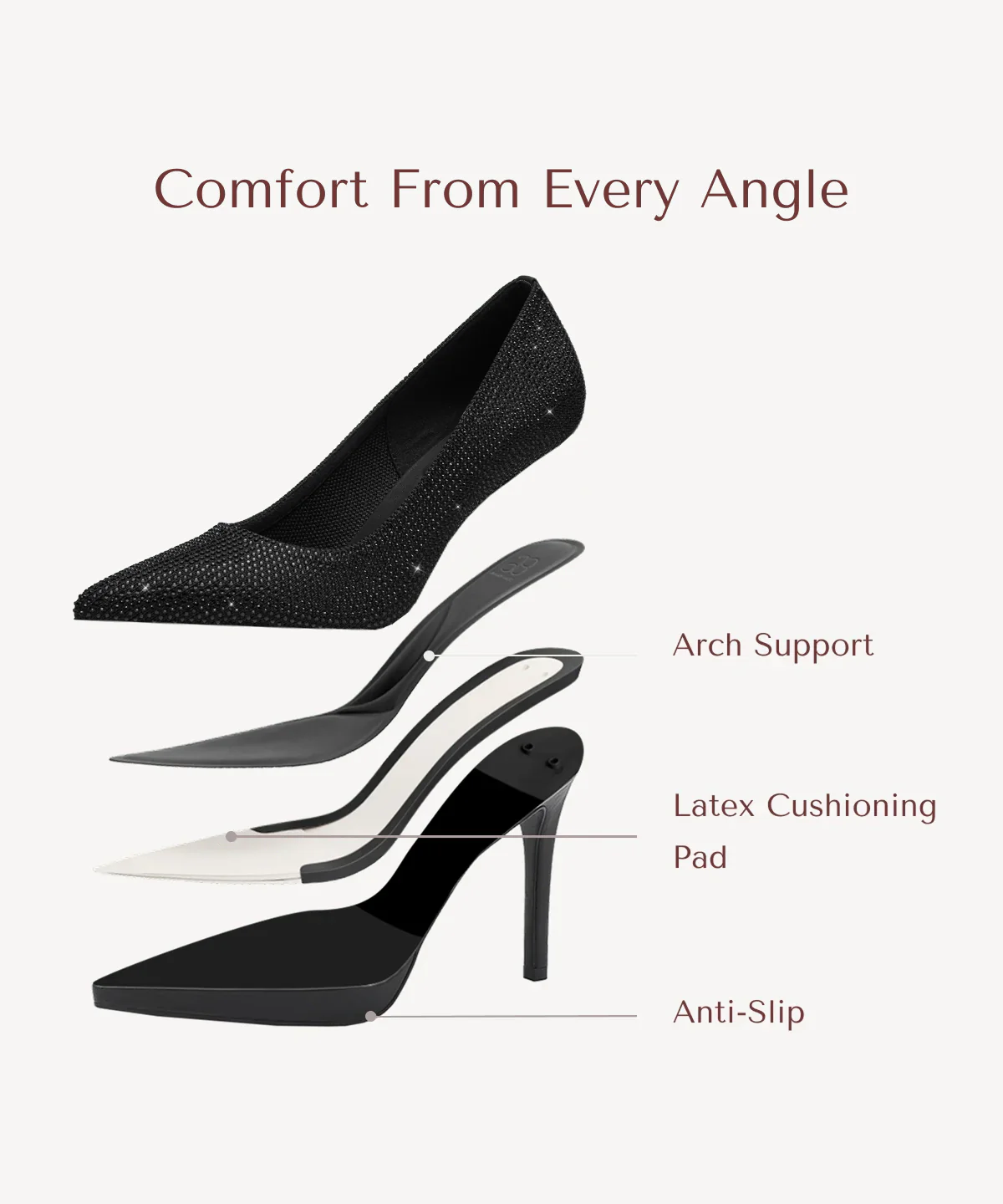 StyleFlex Pointed Toe Heeled Platform Pump - Image 38