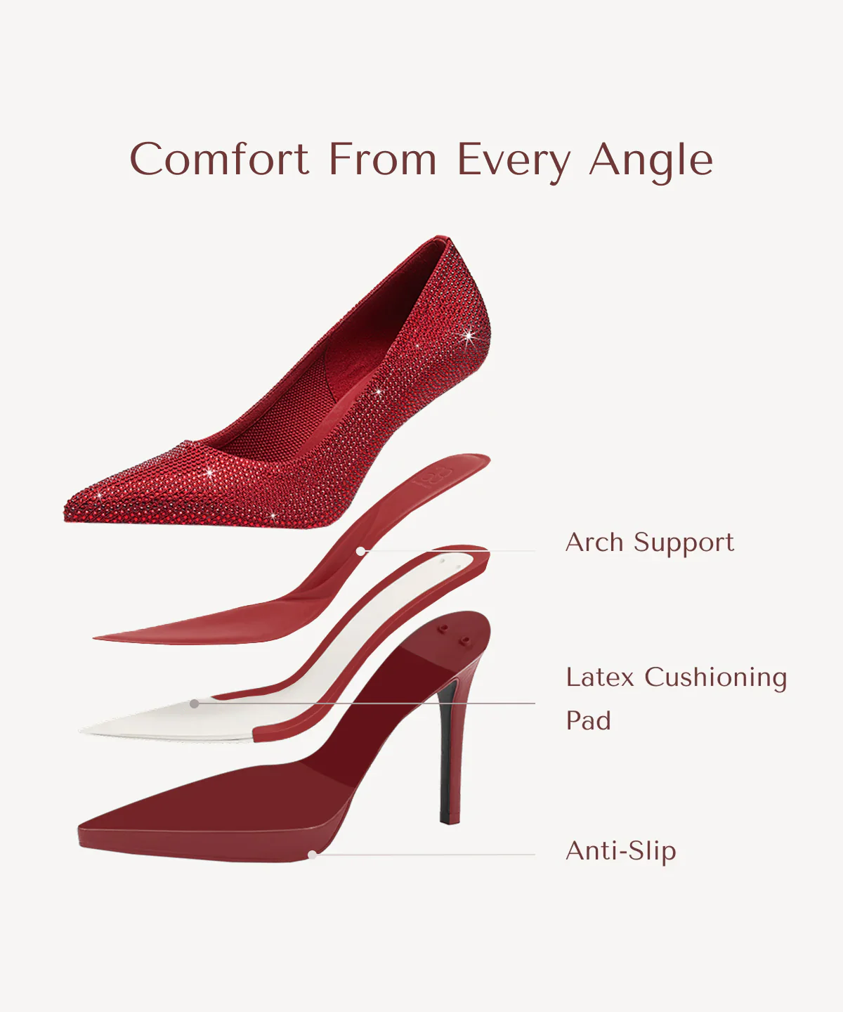 StyleFlex Pointed Toe Heeled Platform Pump - Image 3