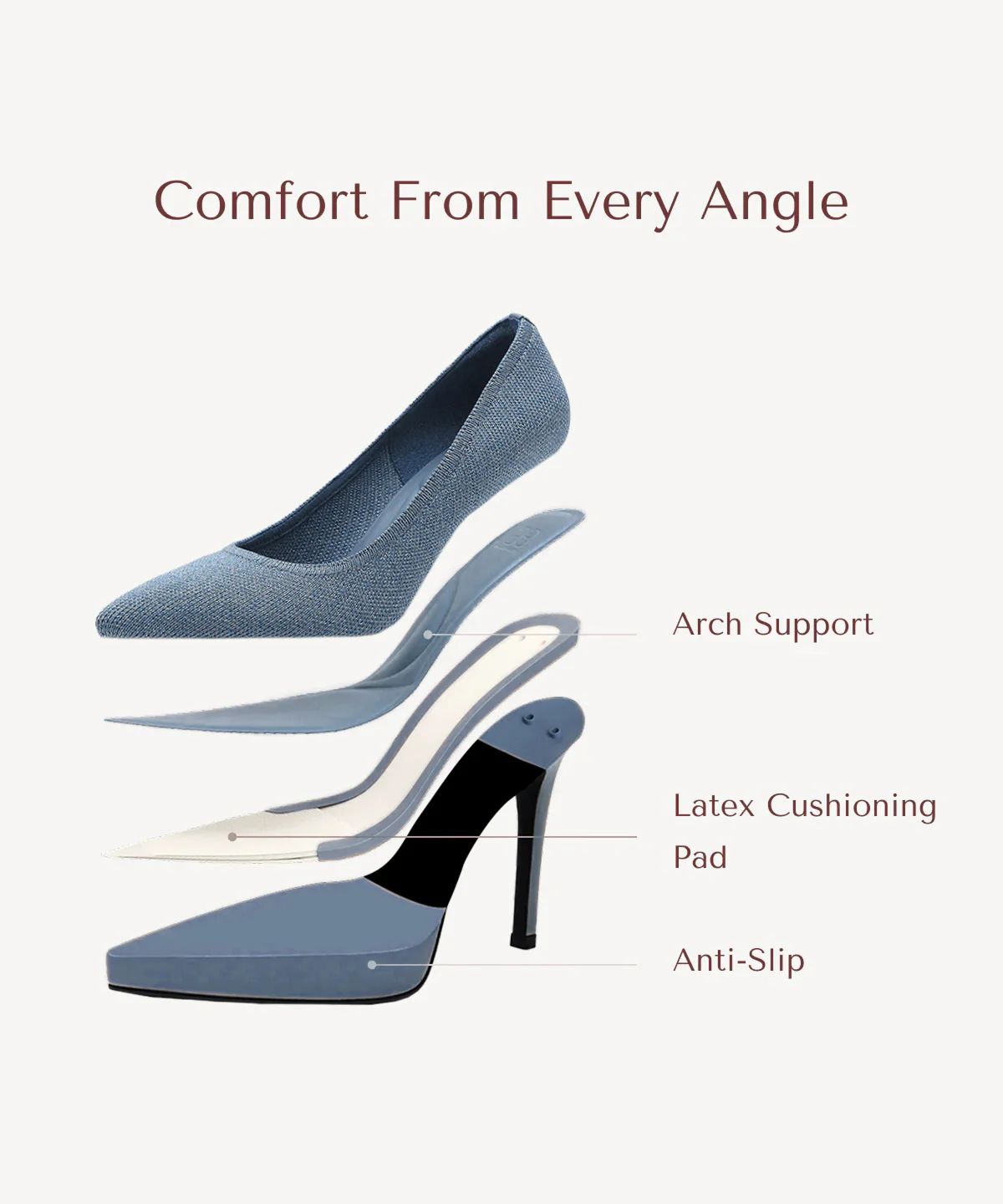 StyleFlex Pointed Toe Heeled Platform Pump - Image 52