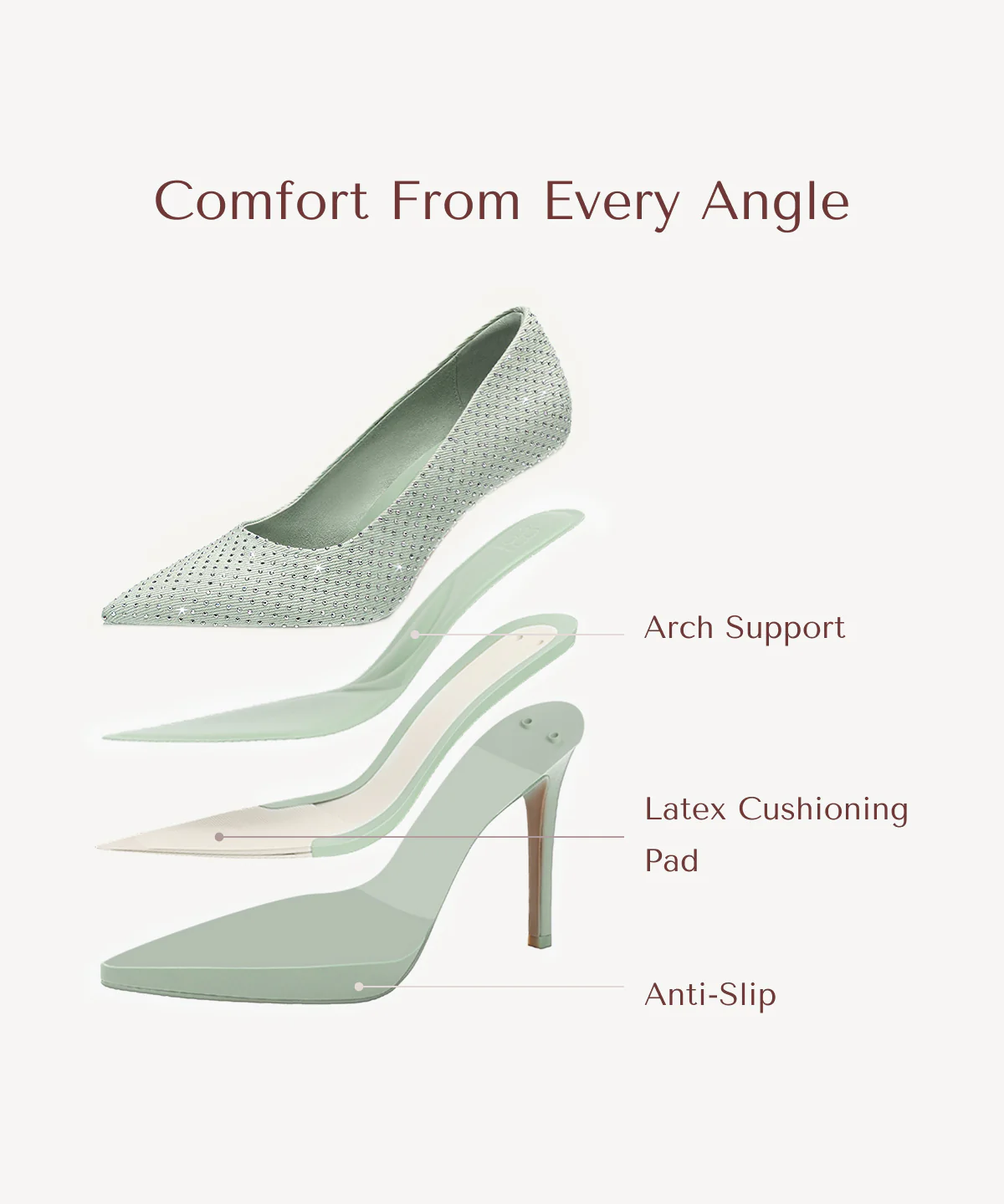 StyleFlex Pointed Toe Heeled Platform Pump - Image 66