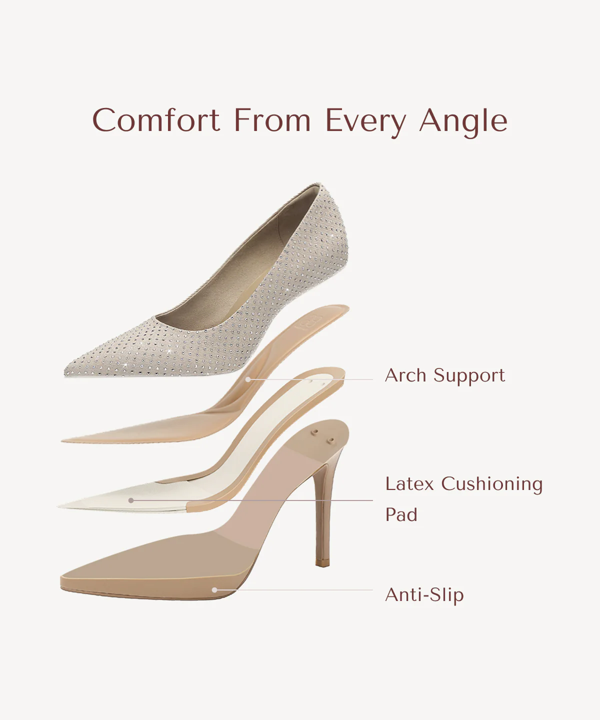 StyleFlex Pointed Toe Heeled Platform Pump - Image 59