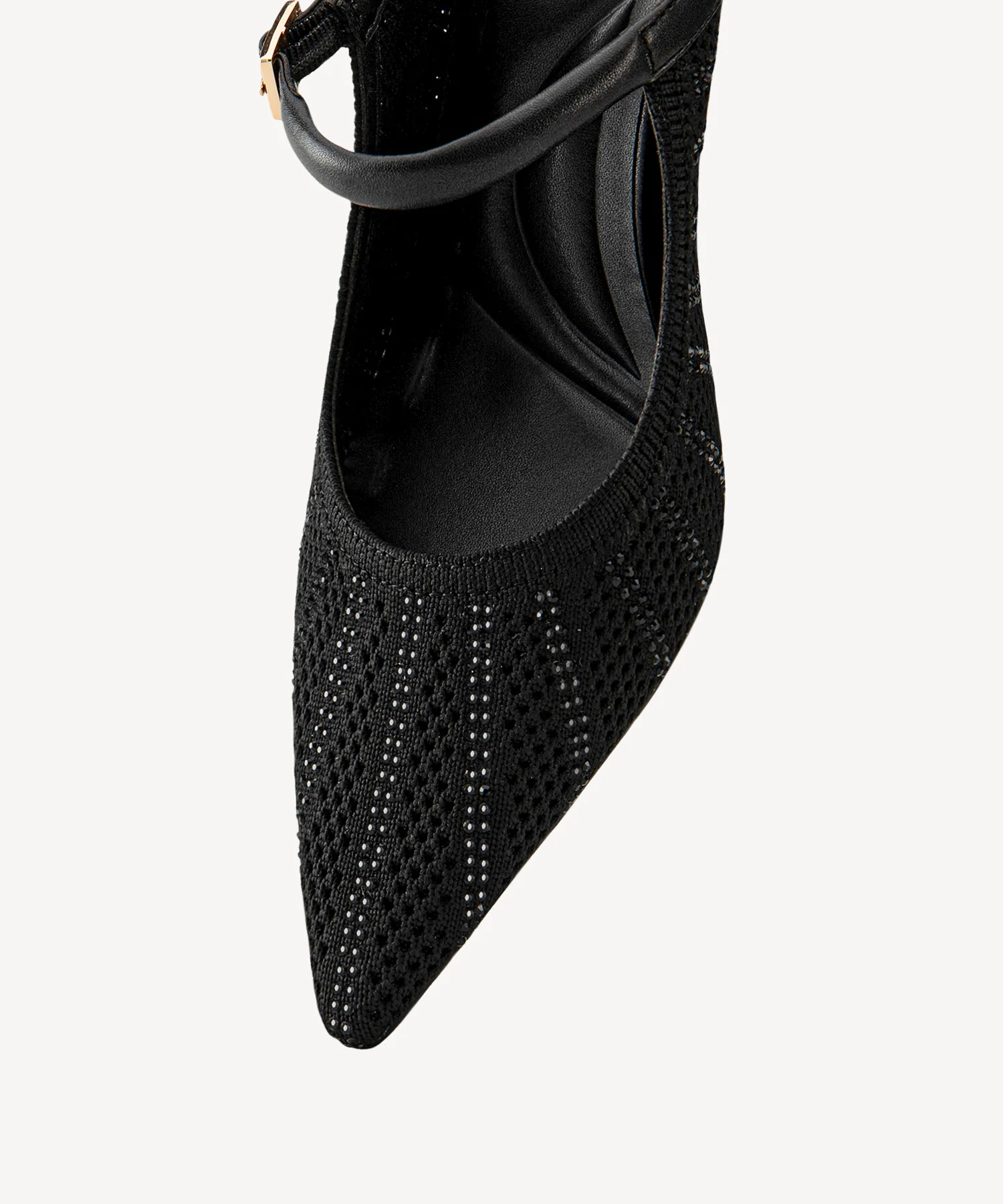 Twinkling Knit Pointed Toe Heeled Mule - Image 10