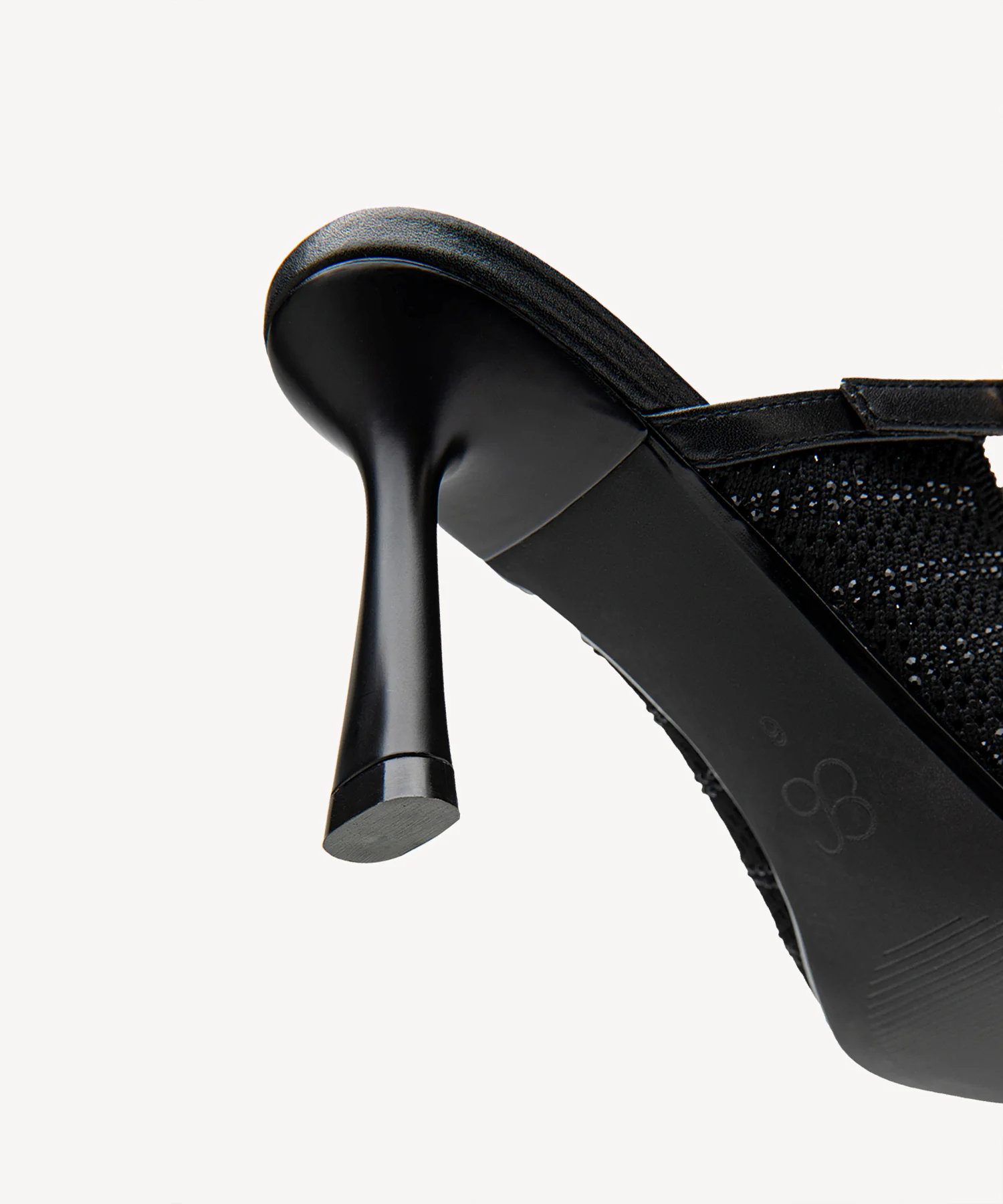 Twinkling Knit Pointed Toe Heeled Mule - Image 11