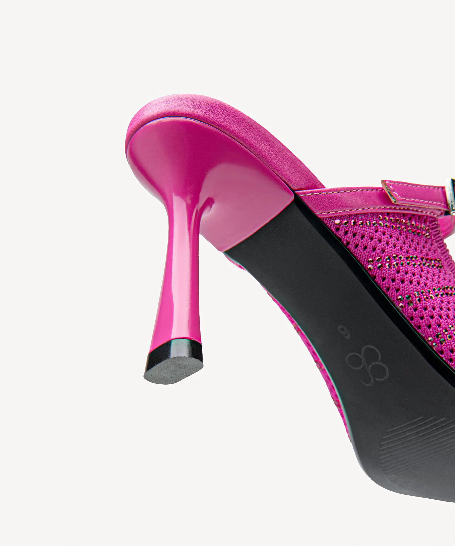 Twinkling Knit Pointed Toe Heeled Mule - Image 17