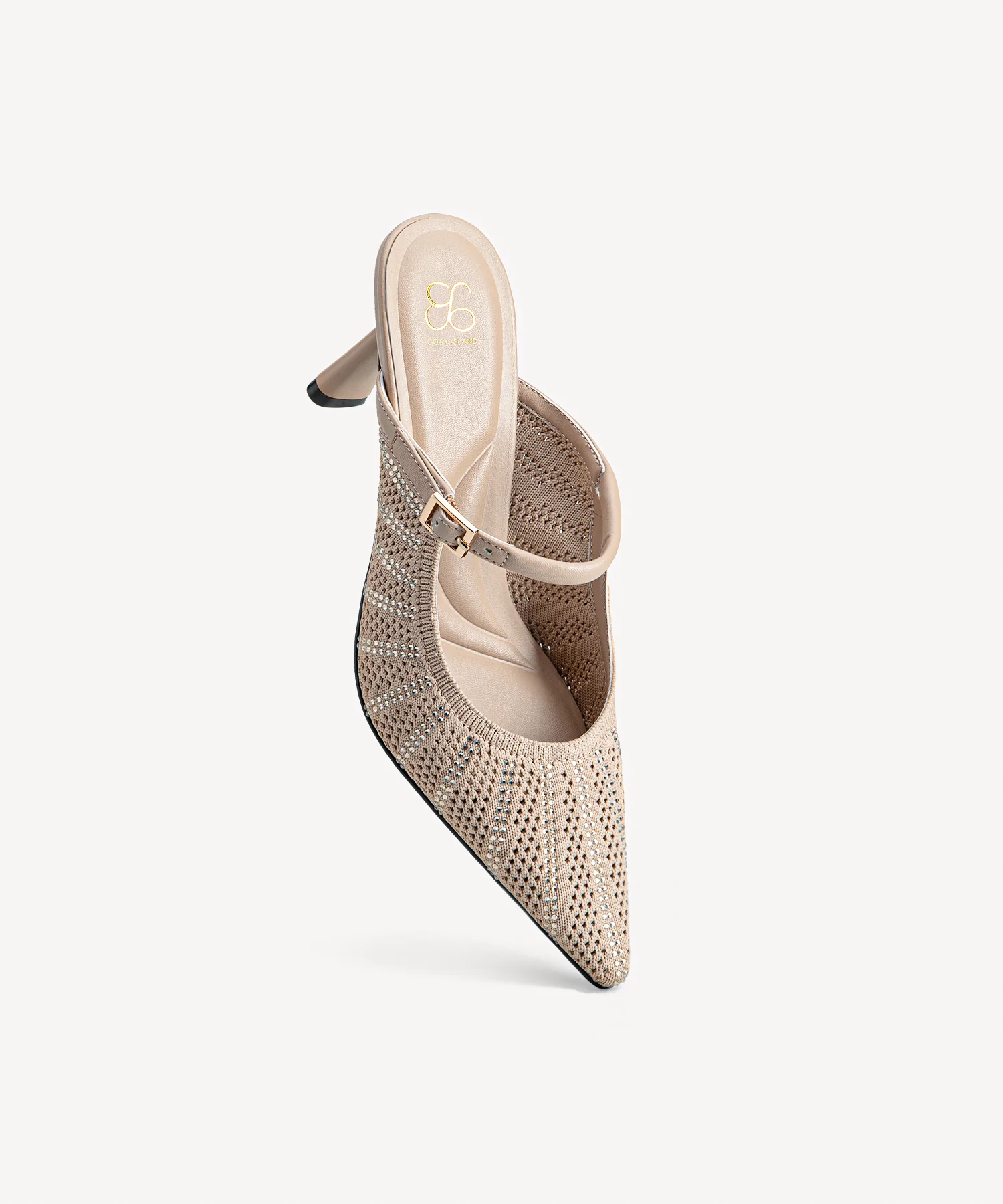 Twinkling Knit Pointed Toe Heeled Mule - Image 3